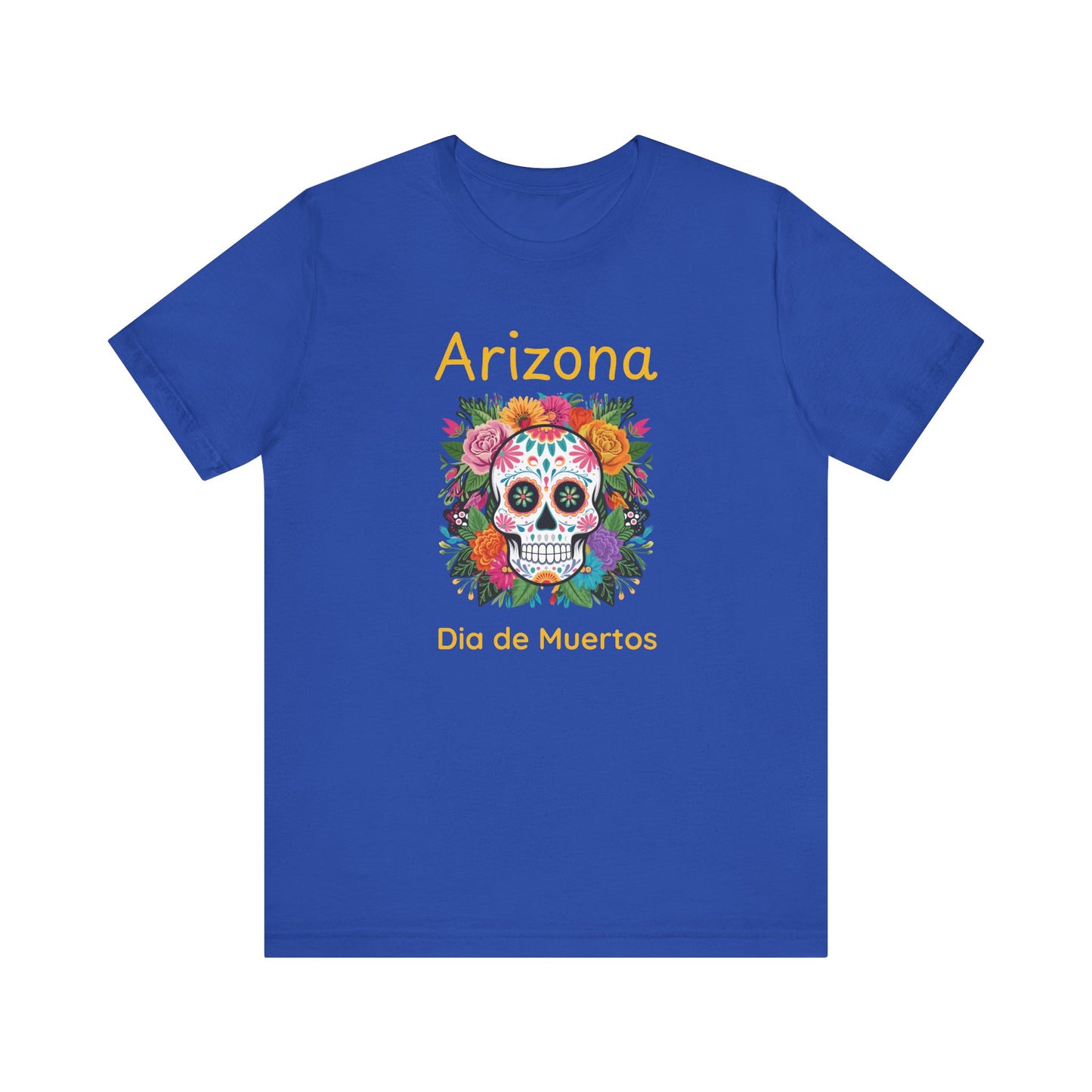 Dia de Muertos Unisex Tee, Arizona Skull Shirt, Day of the Dead Apparel, Festival T-Shirt,  Celebration Top