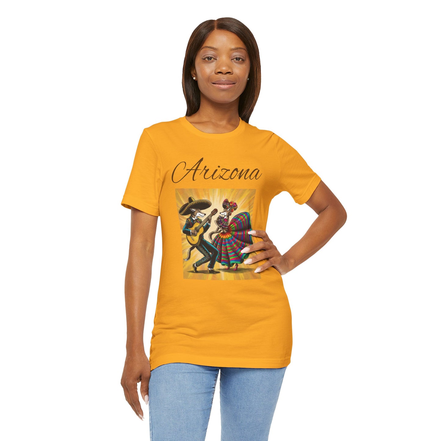 Arizona Fiesta Unisex Jersey Tee - Celebratory T-Shirt for Culture Lovers, Perfect for Parties, Gifts, Summer Festivals, and Day of the Dead