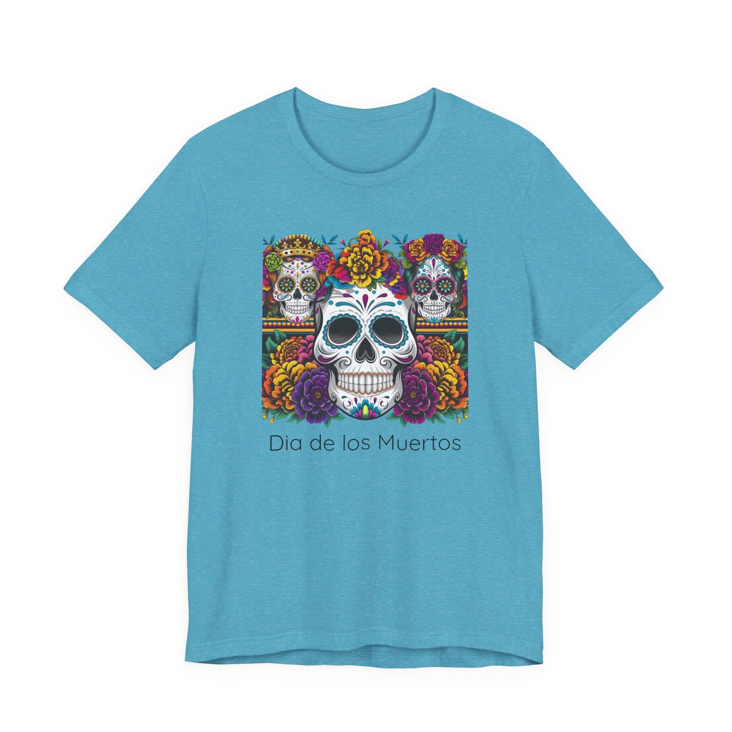 Dia de los Muertos Unisex Short Sleeve Tee, Sugar Skull Shirt, Halloween Apparel, Day of the Dead, Celebration T-Shirt