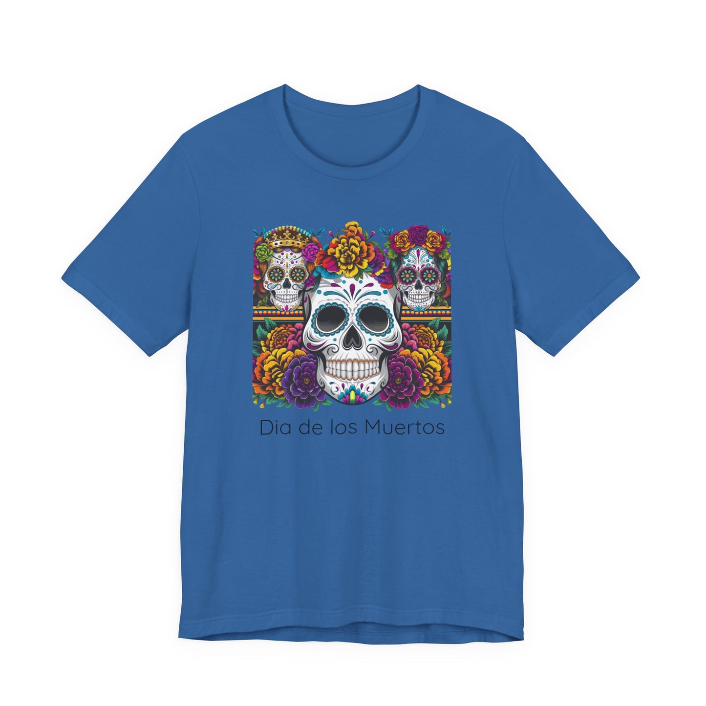 Dia de los Muertos Unisex Short Sleeve Tee, Sugar Skull Shirt, Halloween Apparel, Day of the Dead, Celebration T-Shirt