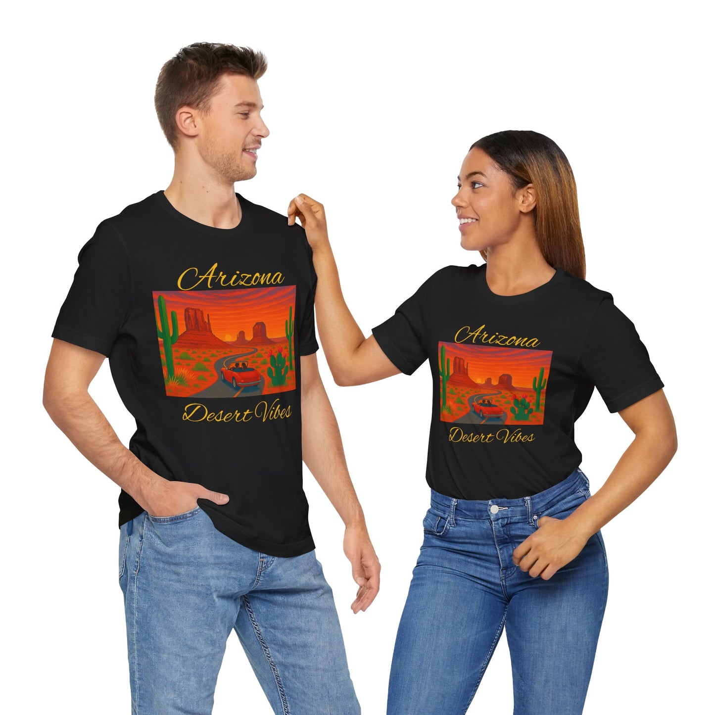 Arizona Desert Vibes Tee - Unisex Jersey Short Sleeve Tee, Vacation Shirt, Southwest Style T-Shirt, Travel Apparel, Gift for Nature Lovers
