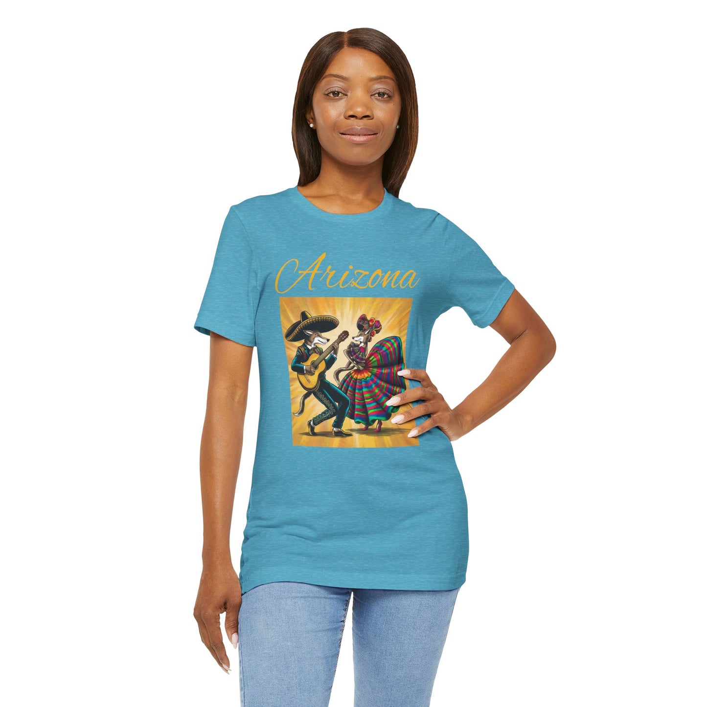 Arizona Fiesta Unisex Jersey Tee - Celebratory T-Shirt for Culture Lovers, Perfect for Parties, Gifts, Summer Festivals, and Day of the Dead