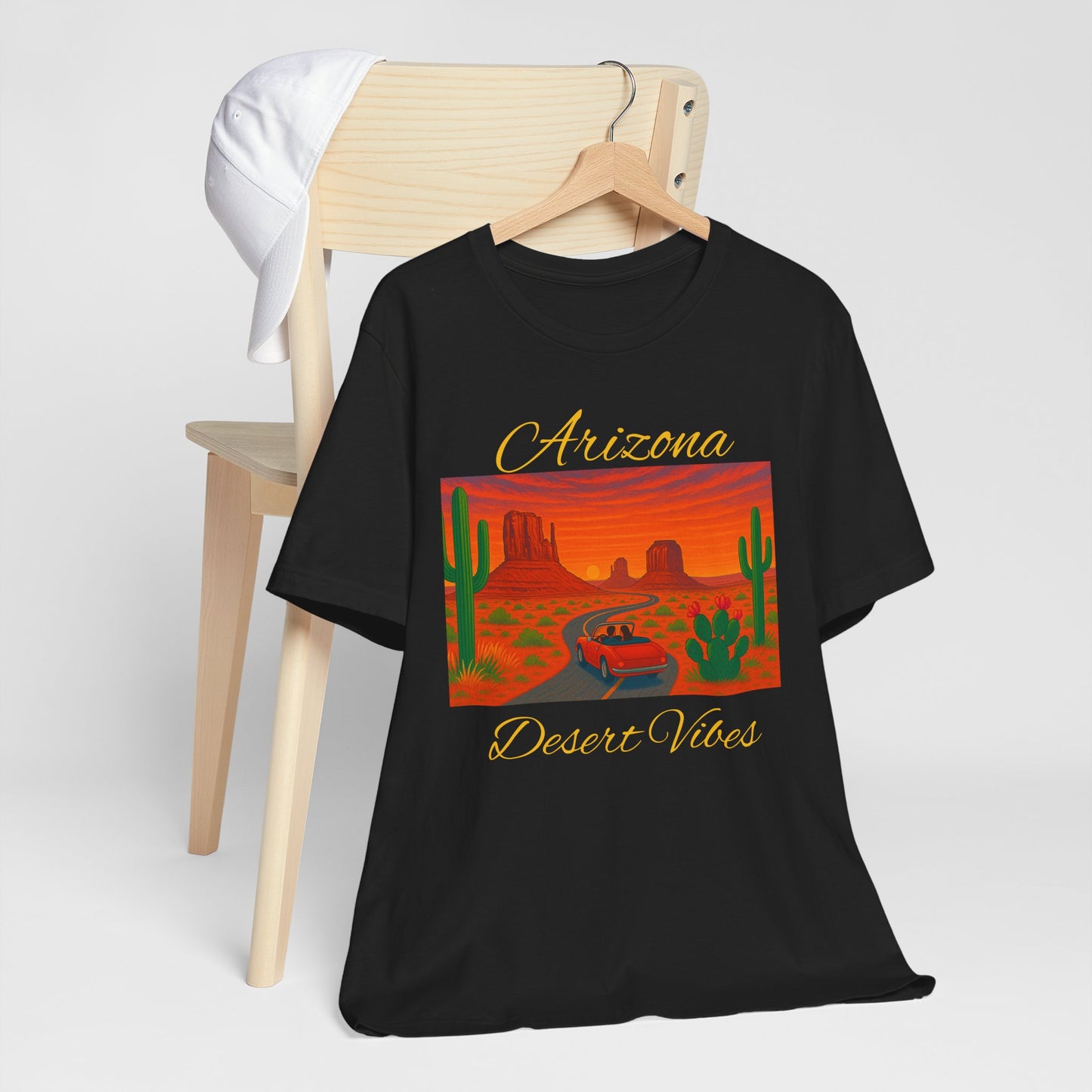 Arizona Desert Vibes Tee - Unisex Jersey Short Sleeve Tee, Vacation Shirt, Southwest Style T-Shirt, Travel Apparel, Gift for Nature Lovers