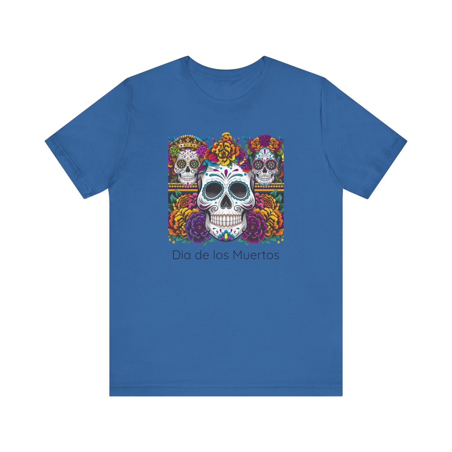 Dia de los Muertos Unisex Short Sleeve Tee, Sugar Skull Shirt, Halloween Apparel, Day of the Dead, Celebration T-Shirt