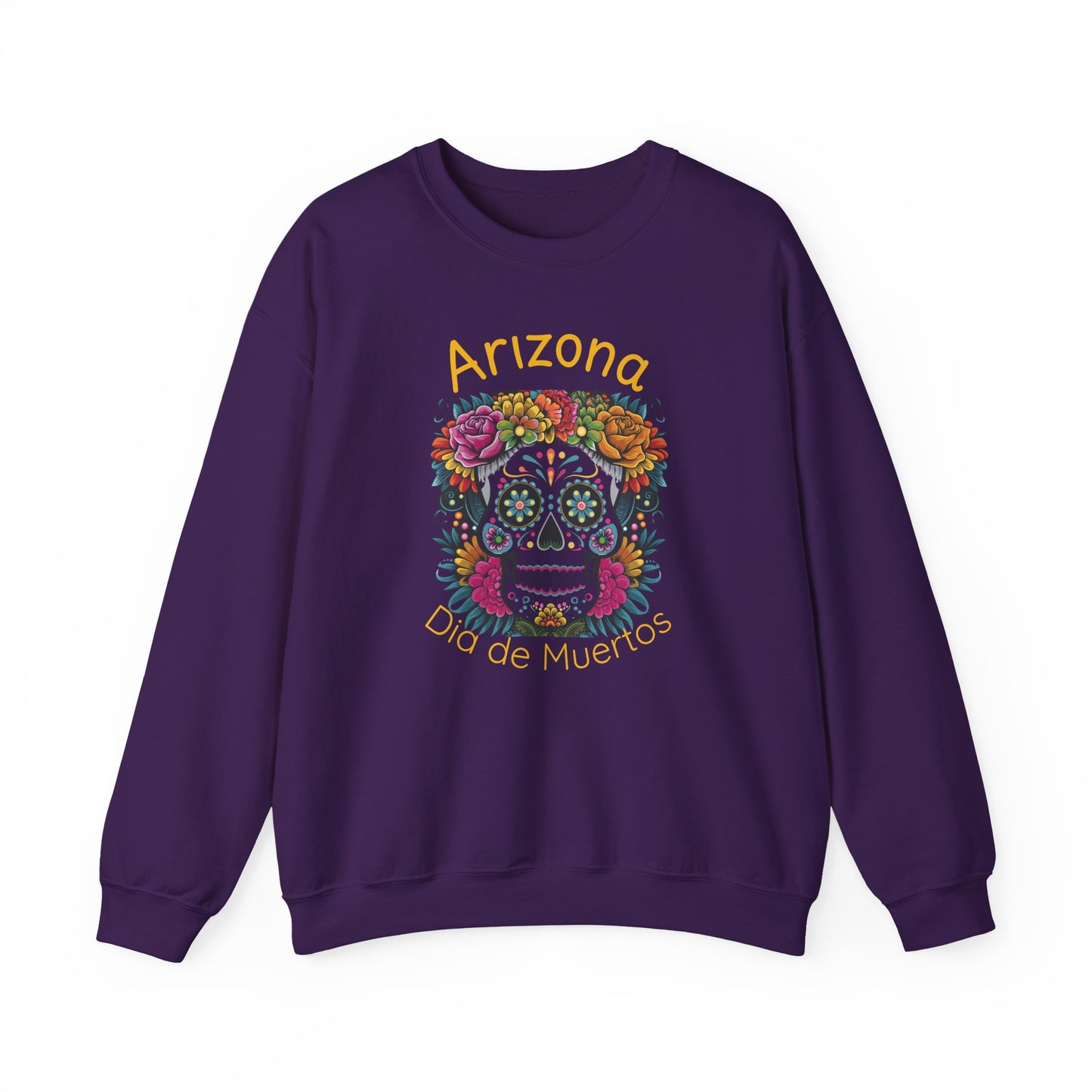 Arizona Día de Muertos Crewneck Sweatshirt | Cozy Unisex Apparel for DAy of the Dead Celebrations, Gifts, Homewear, Fall Fashion, Halloween