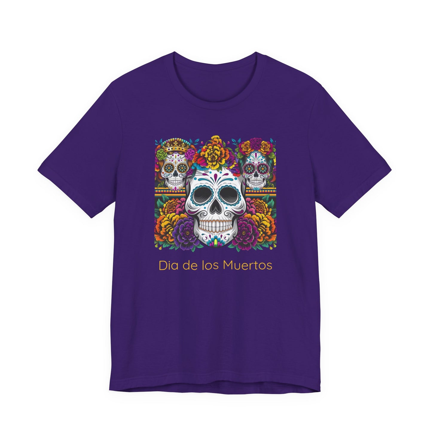 Dia de los Muertos Unisex Short Sleeve Tee, Sugar Skull Shirt, Halloween Apparel, Day of the Dead, Celebration T-Shirt