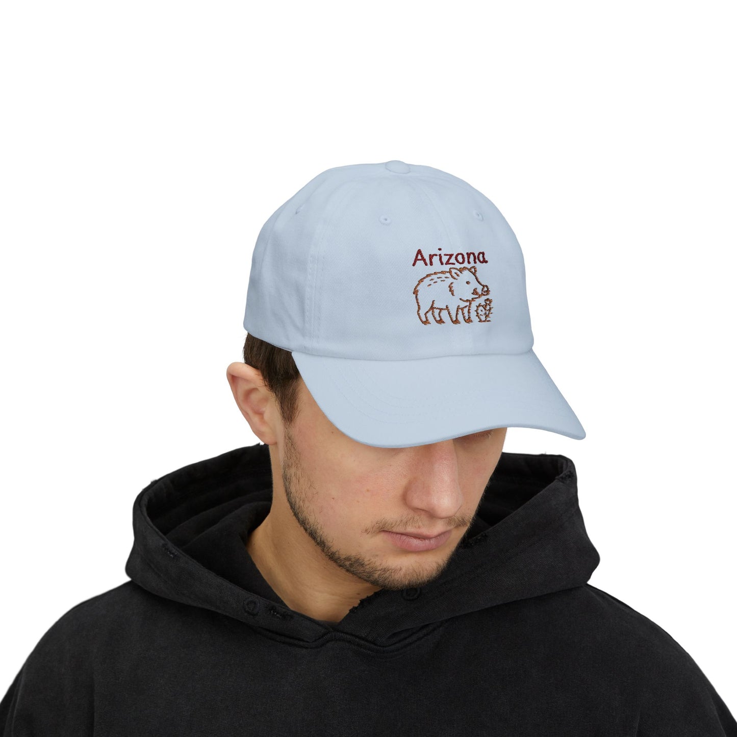 Arizona Javelina and cactus Embroidered Classic Dad Cap | Casual Summer Hat, Gift for Him, Outdoor Adventures, Travel, Fashion Accessory