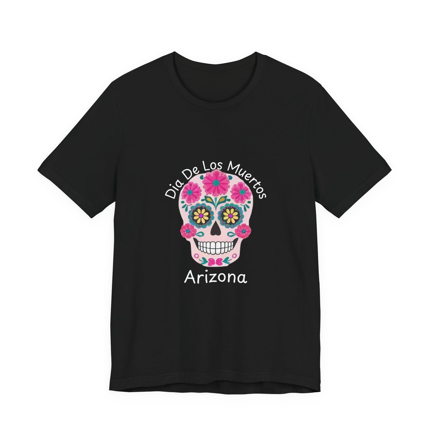Dia de Los Muertos Sugar Skull Tee, Unisex Graphic T-Shirt for Celebrations, Halloween Shirt, Mexico Culture Apparel, Personalized Gift