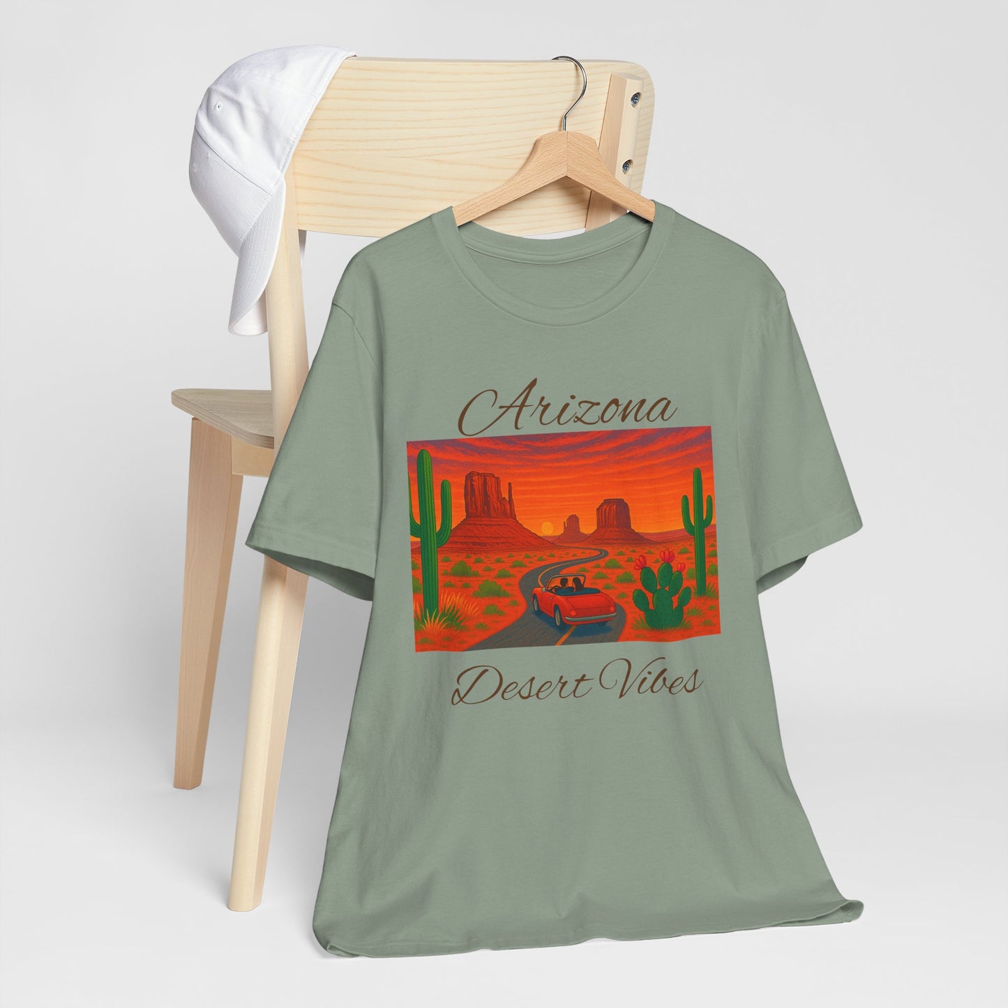 Arizona Desert Vibes Tee - Unisex Jersey Short Sleeve Tee, Vacation Shirt, Southwest Style T-Shirt, Travel Apparel, Gift for Nature Lovers