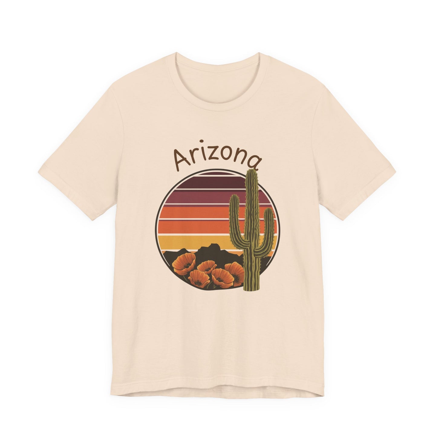 Arizona Sunset and Saguaro ,Desert Vibes Tee for Nature lovers