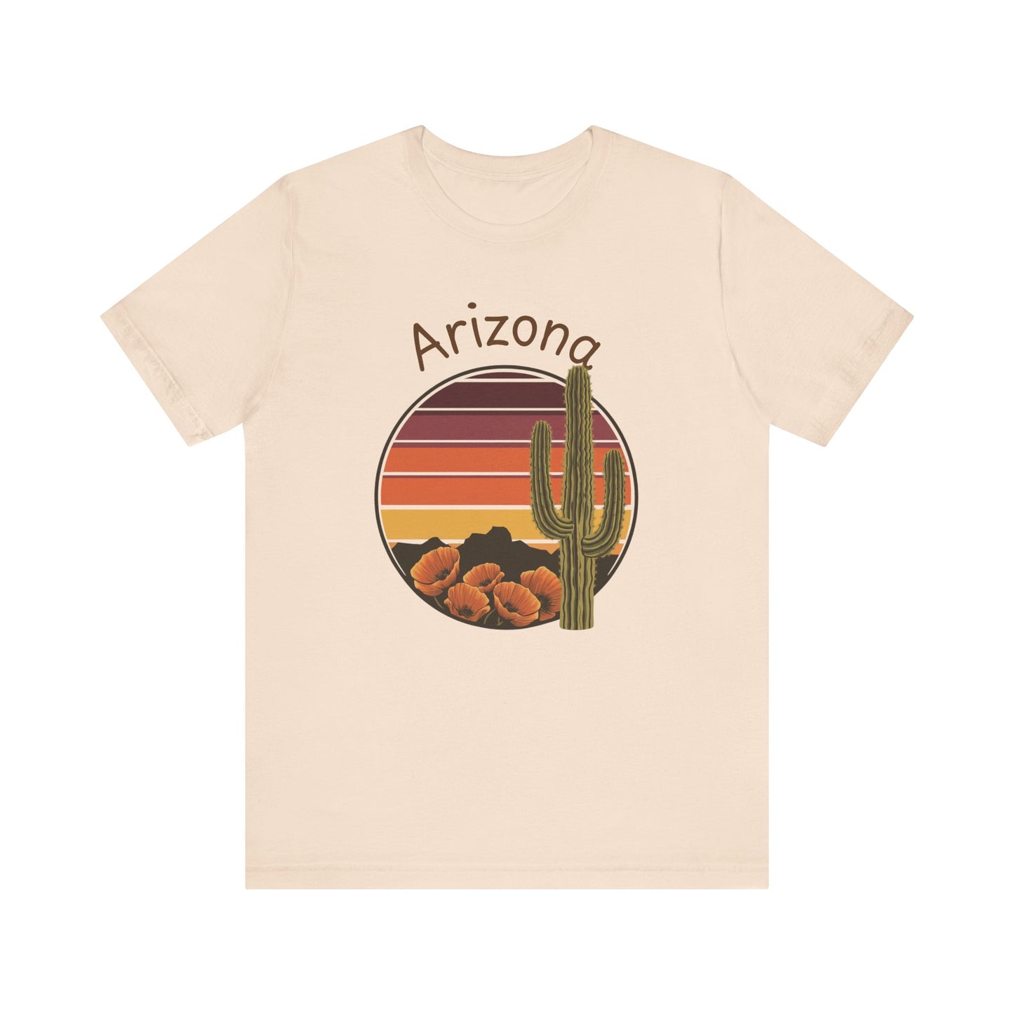Arizona Sunset and Saguaro ,Desert Vibes Tee for Nature lovers