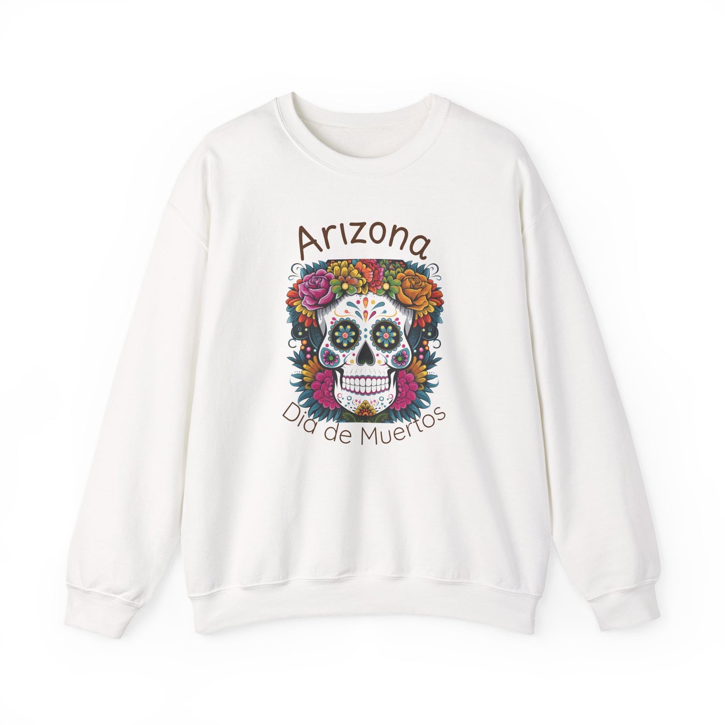 Arizona Día de Muertos Crewneck Sweatshirt | Cozy Unisex Apparel for DAy of the Dead Celebrations, Gifts, Homewear, Fall Fashion, Halloween