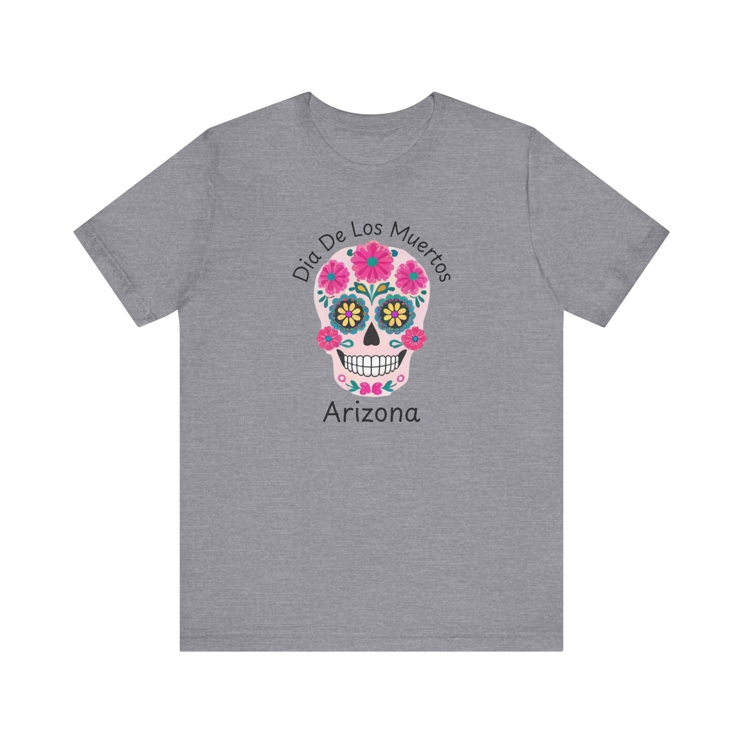 Dia de Los Muertos Sugar Skull Tee, Unisex Graphic T-Shirt for Celebrations, Halloween Shirt, Mexico Culture Apparel, Personalized Gift