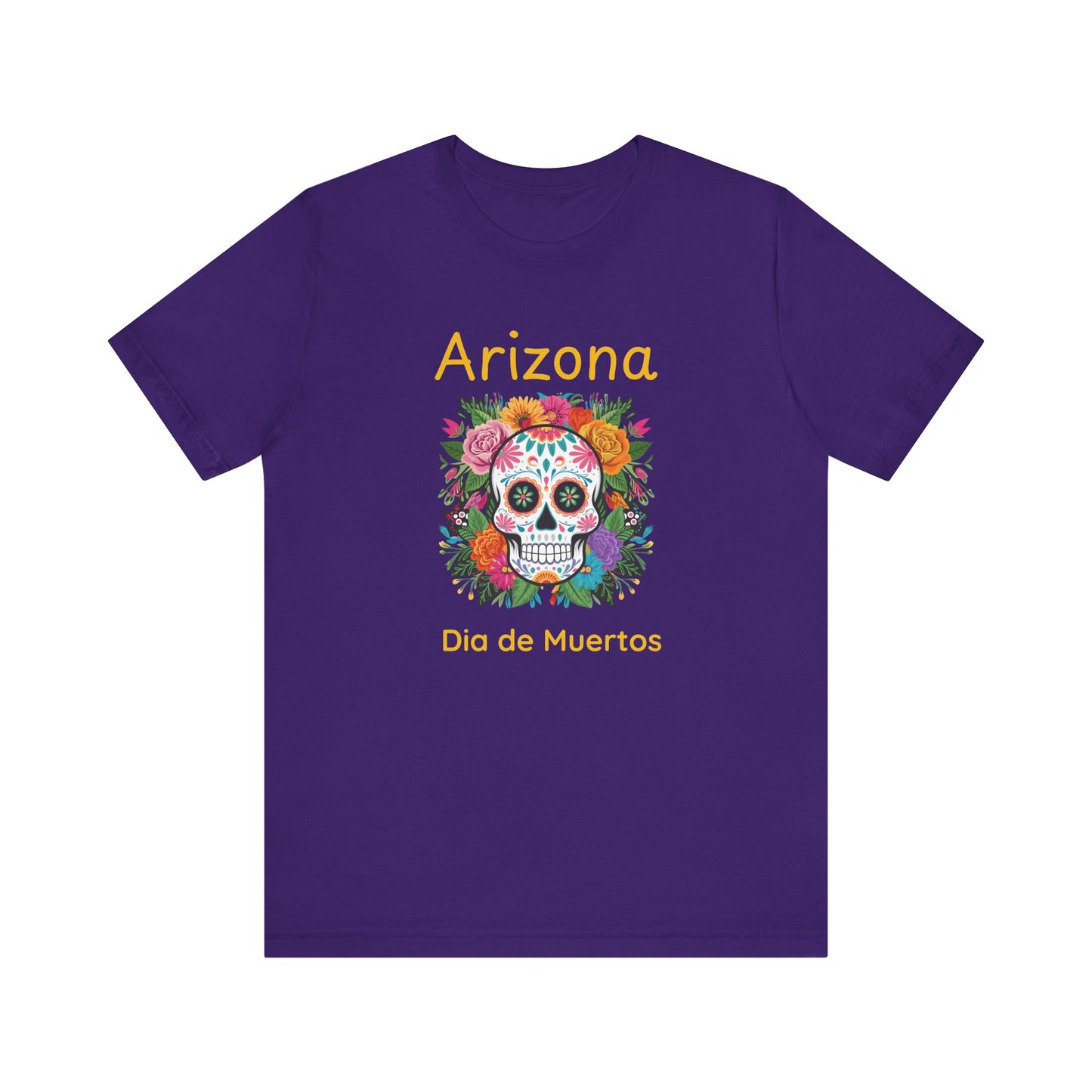 Dia de Muertos Unisex Tee, Arizona Skull Shirt, Day of the Dead Apparel, Festival T-Shirt,  Celebration Top