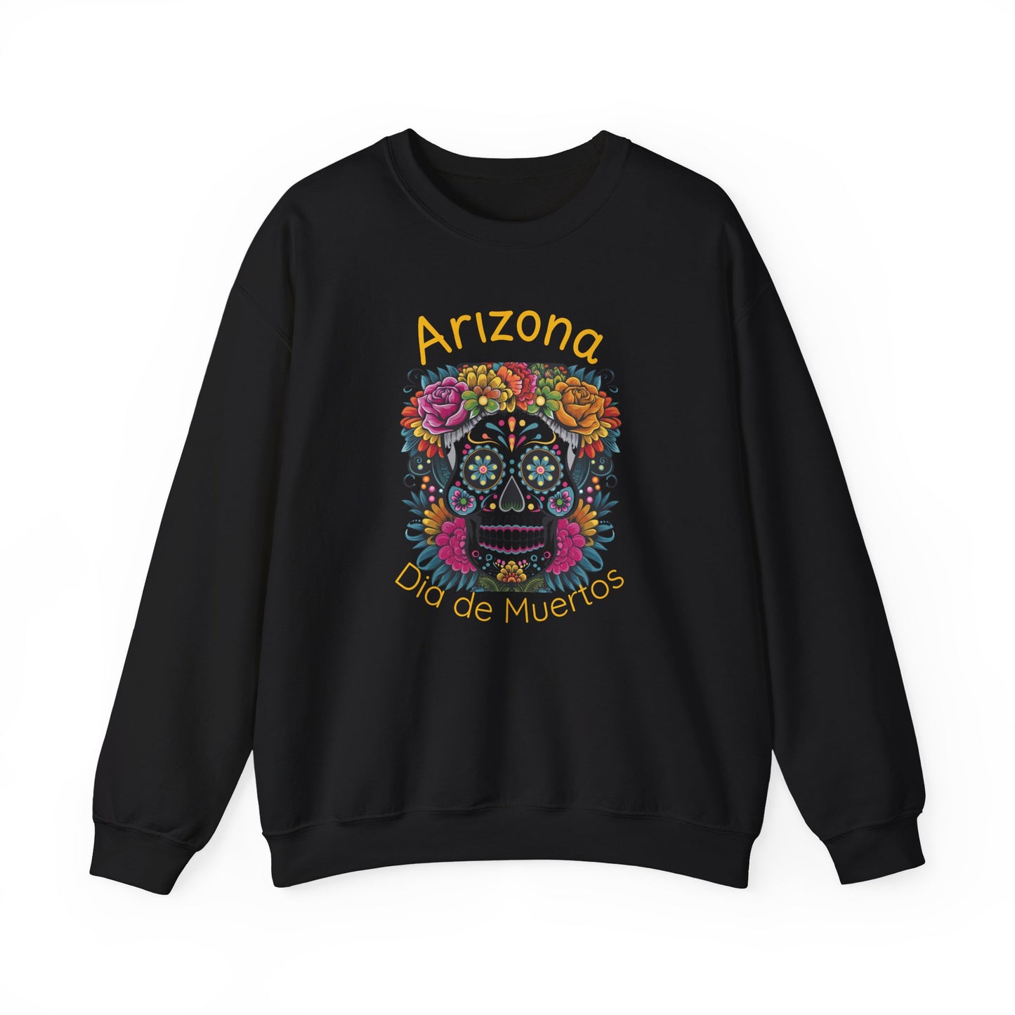 Arizona Día de Muertos Crewneck Sweatshirt | Cozy Unisex Apparel for DAy of the Dead Celebrations, Gifts, Homewear, Fall Fashion, Halloween
