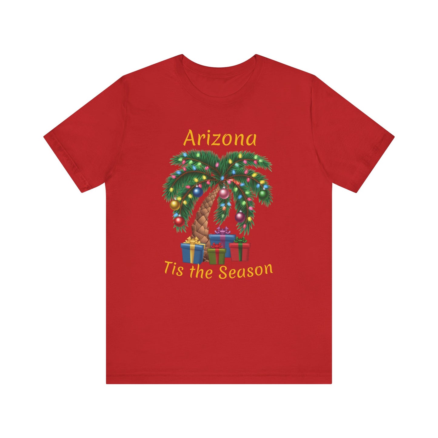Arizona Holiday T-Shirt – "Tis the Season" Palm Tree  Holiday season Tee, Arizona souvenir