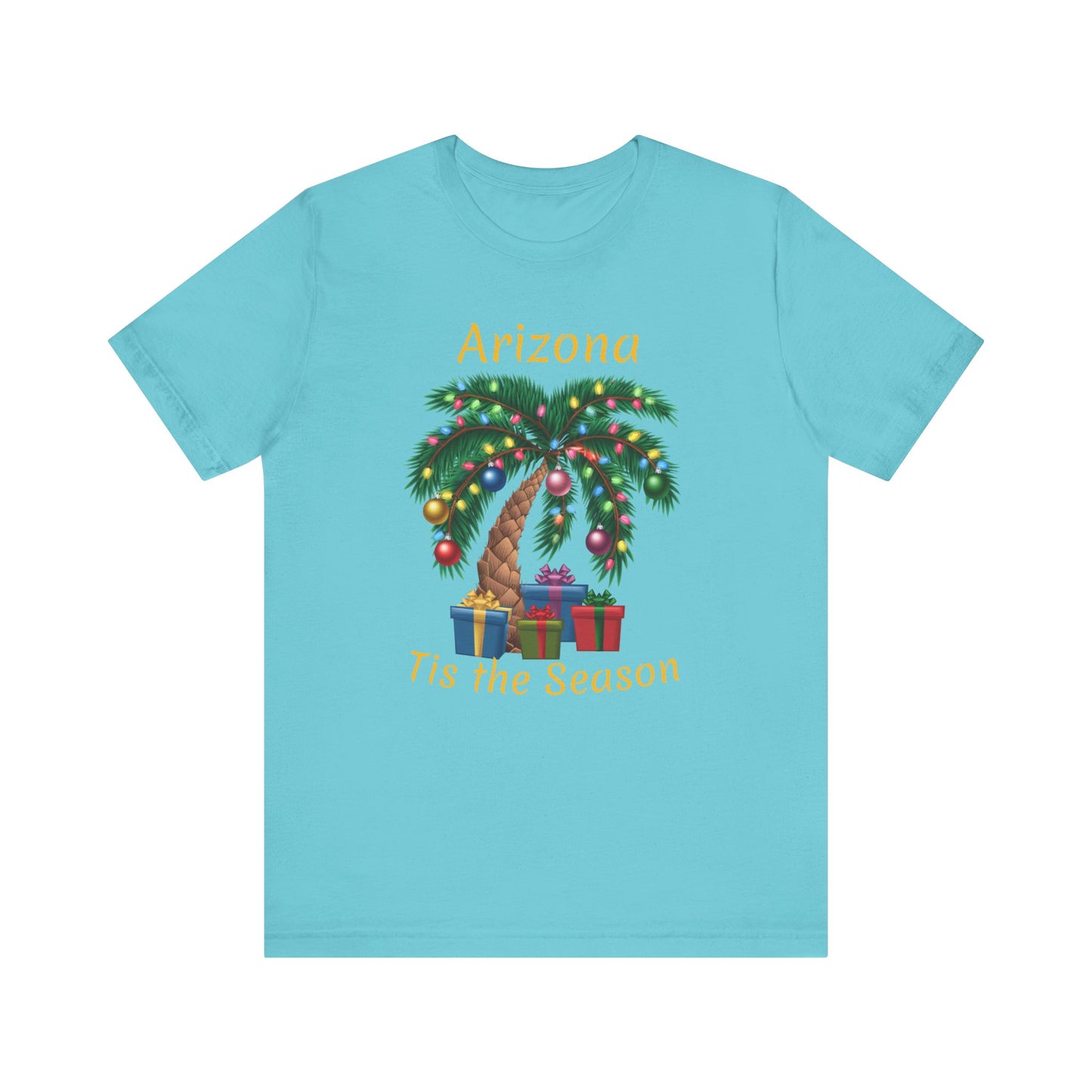 Arizona Holiday T-Shirt – "Tis the Season" Palm Tree  Holiday season Tee, Arizona souvenir