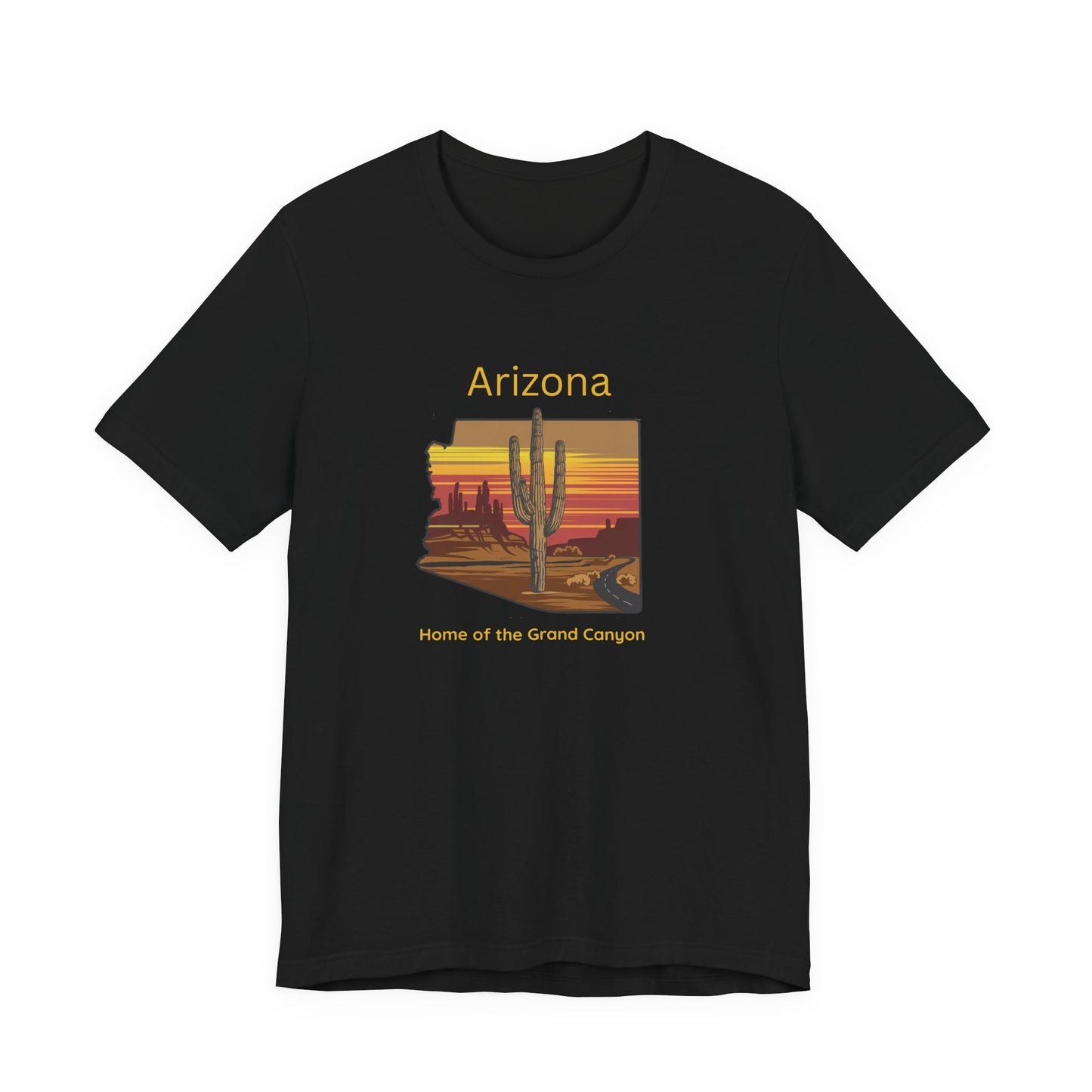 Arizona Sunset Graphic Tee, Arizona Home of the Grand Canyon Shirt, Travel Souvenir, Unisex Casual Wear, Nature Lover Gift