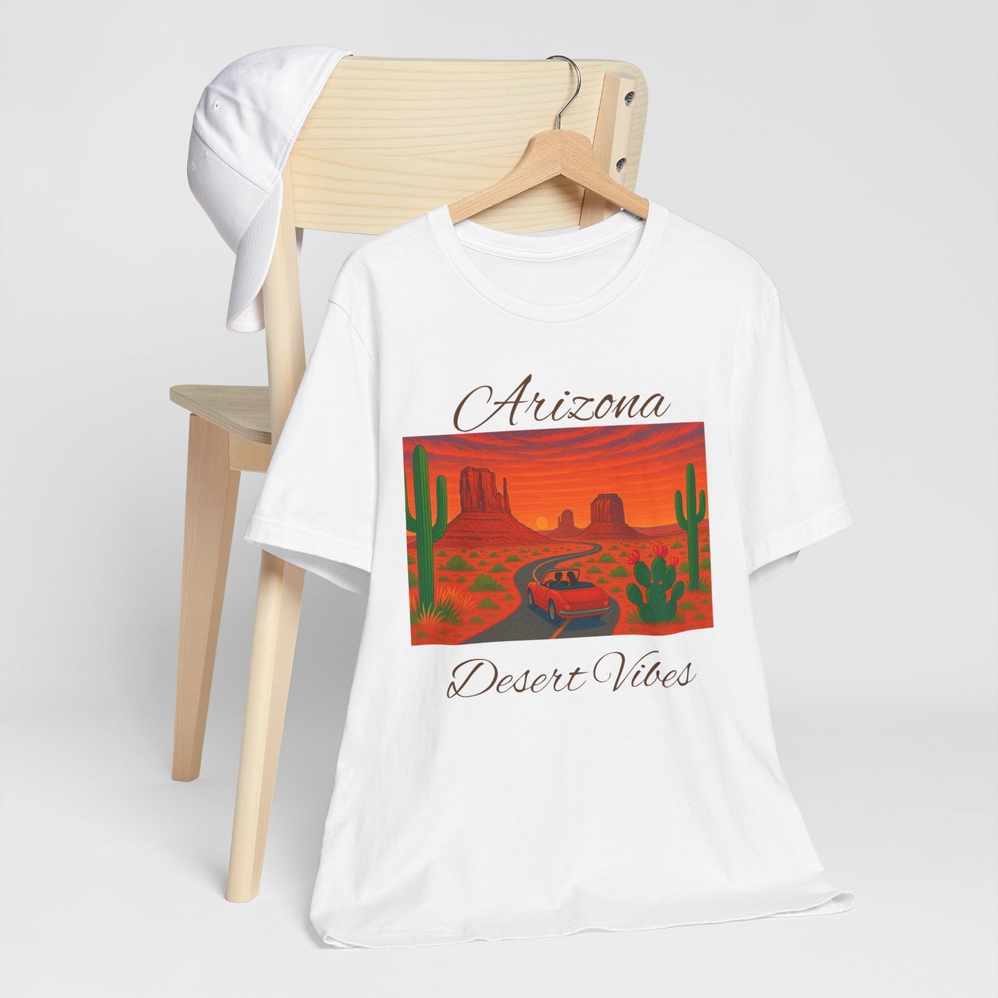 Arizona Desert Vibes Tee - Unisex Jersey Short Sleeve Tee, Vacation Shirt, Southwest Style T-Shirt, Travel Apparel, Gift for Nature Lovers