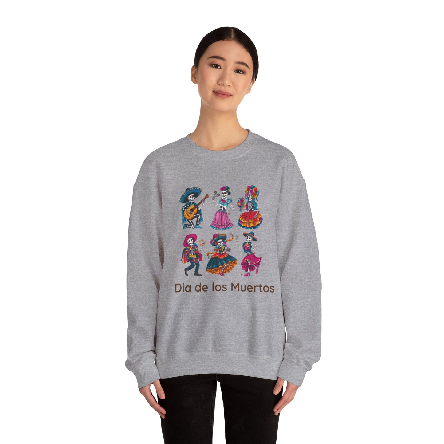 Dia de los Muertos Crewneck Sweatshirt, Cozy Halloween Sweatshirt, Unisex Sweatshirt, Festival Apparel, Mexican Cultural Celebration Clothing