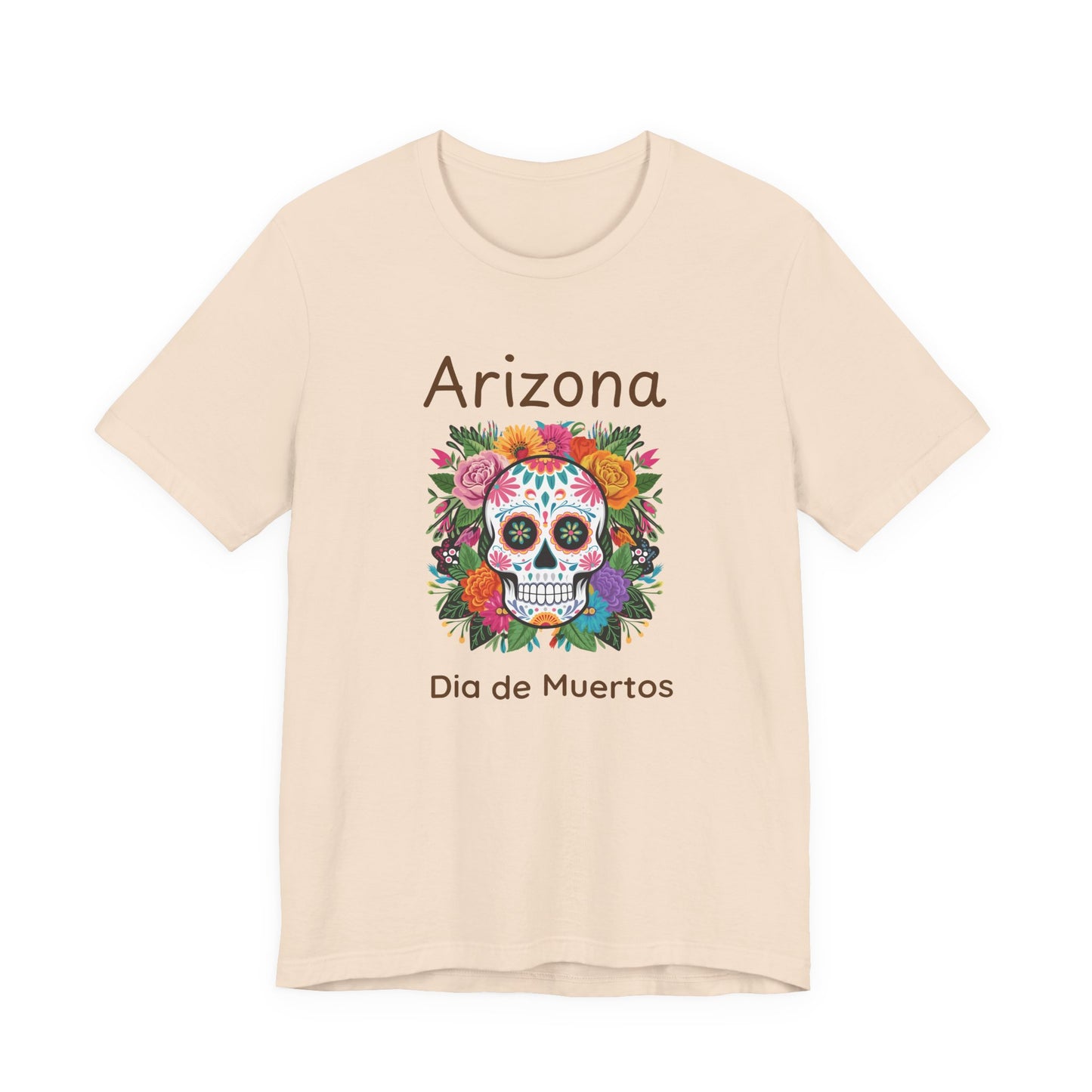Dia de Muertos Unisex Tee, Arizona Skull Shirt, Day of the Dead Apparel, Festival T-Shirt,  Celebration Top