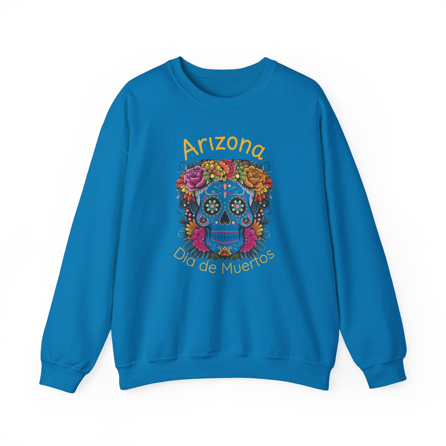 Arizona Día de Muertos Crewneck Sweatshirt | Cozy Unisex Apparel for DAy of the Dead Celebrations, Gifts, Homewear, Fall Fashion, Halloween