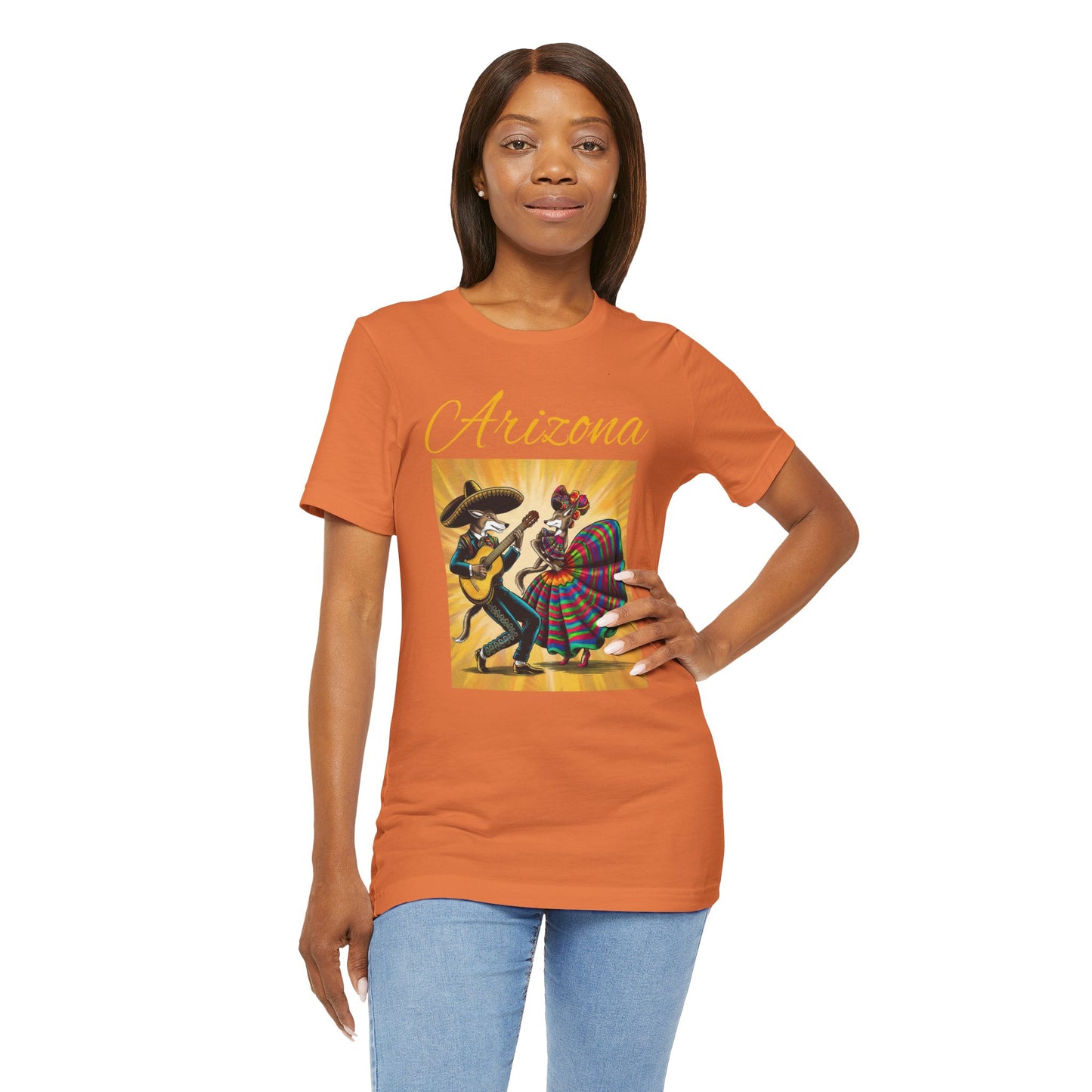 Arizona Fiesta Unisex Jersey Tee - Celebratory T-Shirt for Culture Lovers, Perfect for Parties, Gifts, Summer Festivals, and Day of the Dead