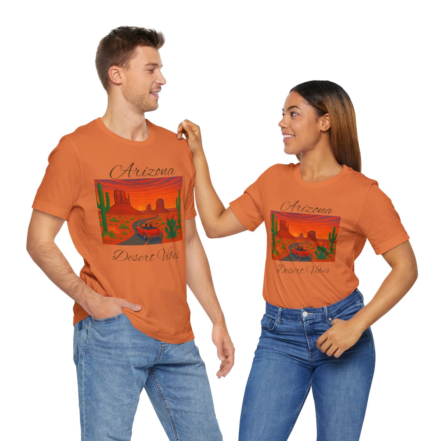 Arizona Desert Vibes Tee - Unisex Jersey Short Sleeve Tee, Vacation Shirt, Southwest Style T-Shirt, Travel Apparel, Gift for Nature Lovers