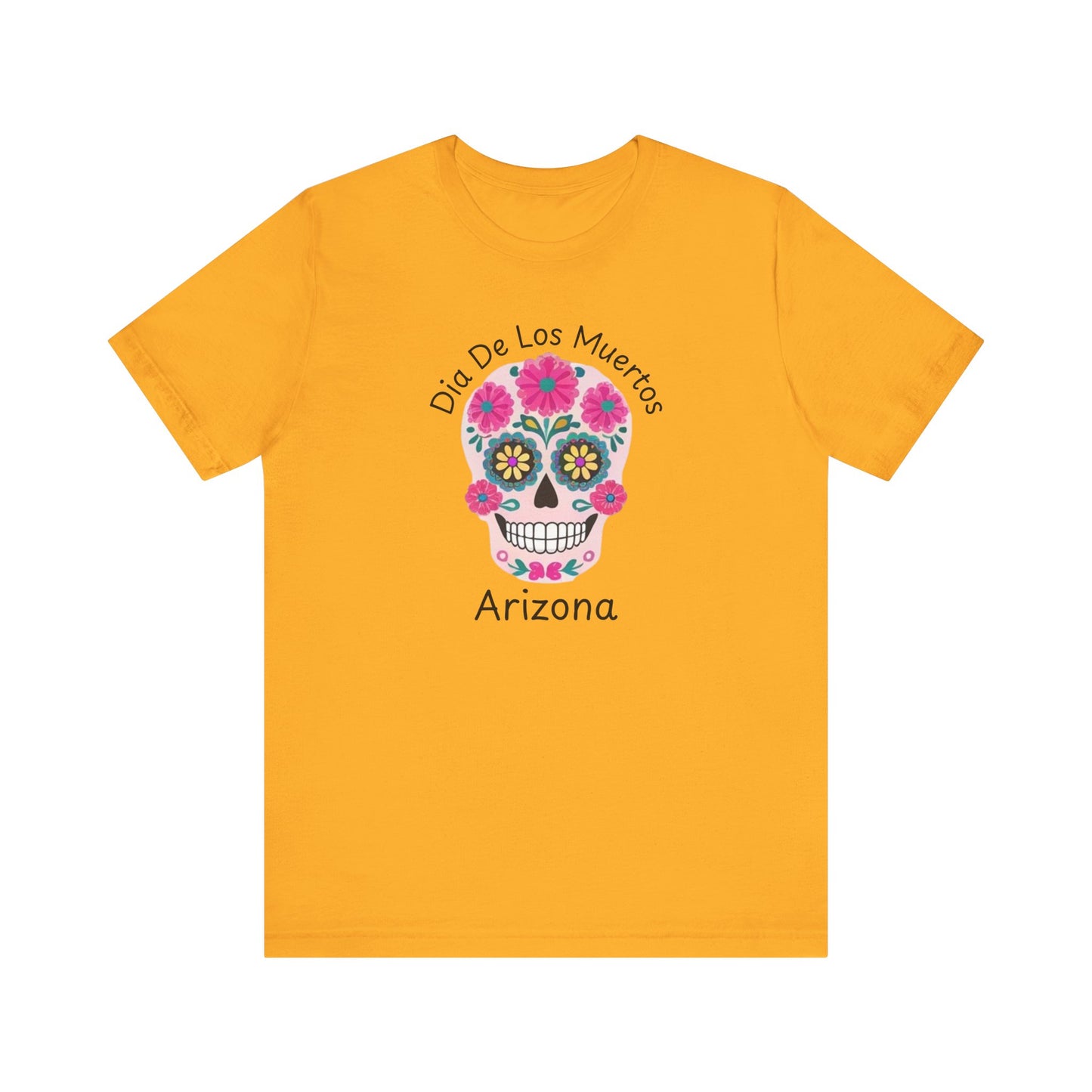 Dia de Los Muertos Sugar Skull Tee, Unisex Graphic T-Shirt for Celebrations, Halloween Shirt, Mexico Culture Apparel, Personalized Gift