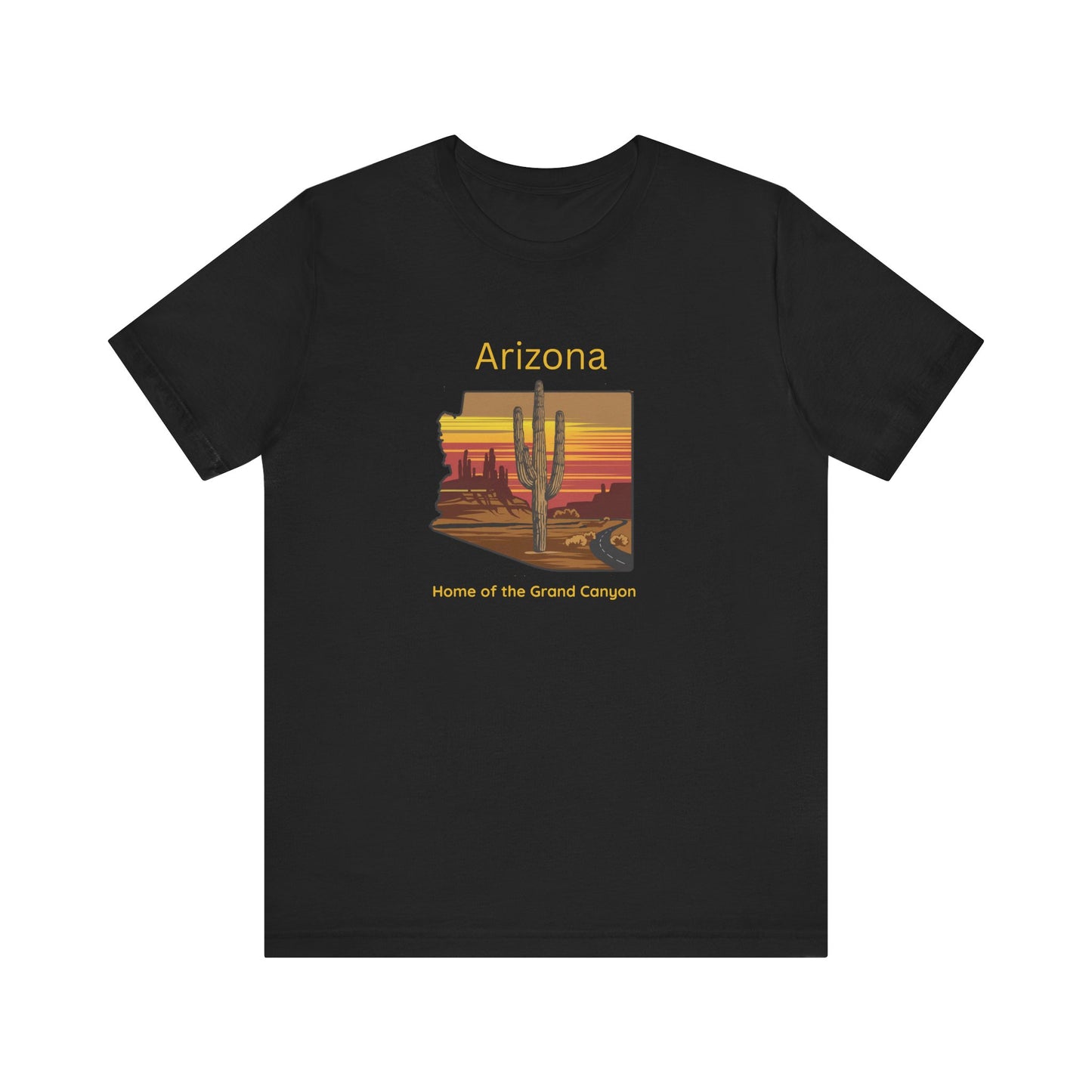 Arizona Sunset Graphic Tee, Arizona Home of the Grand Canyon Shirt, Travel Souvenir, Unisex Casual Wear, Nature Lover Gift