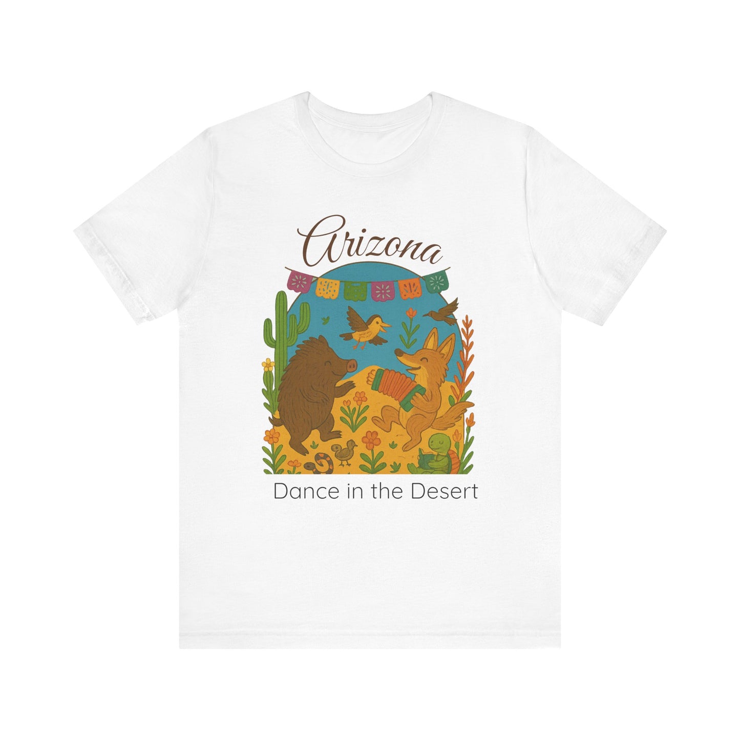 Arizona Dance in the Desert Tee, Unisex Short Sleeve Shirt, Summer Fashion, Western Style, Travel Souvenir, Nature Lover Gift