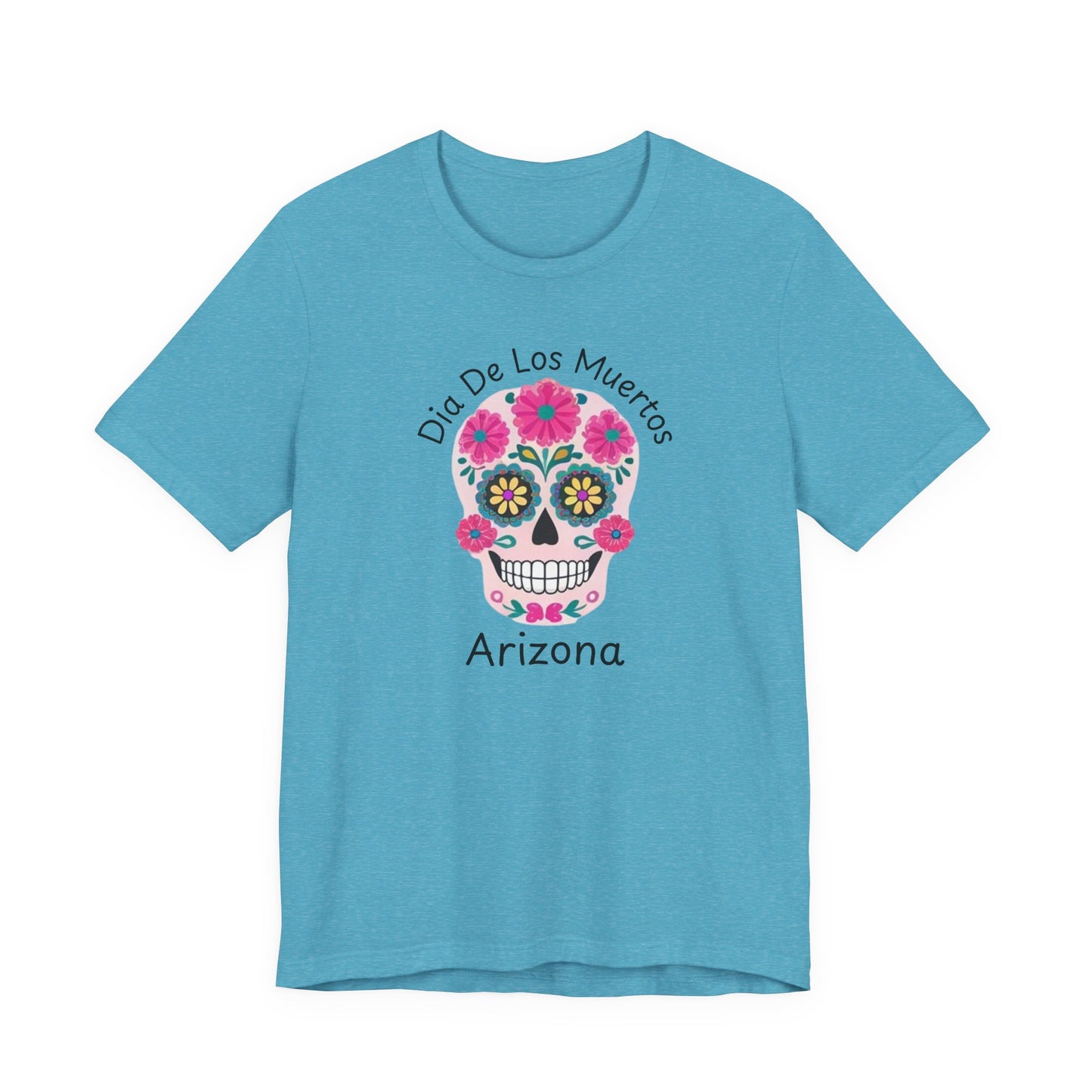 Dia de Los Muertos Sugar Skull Tee, Unisex Graphic T-Shirt for Celebrations, Halloween Shirt, Mexico Culture Apparel, Personalized Gift