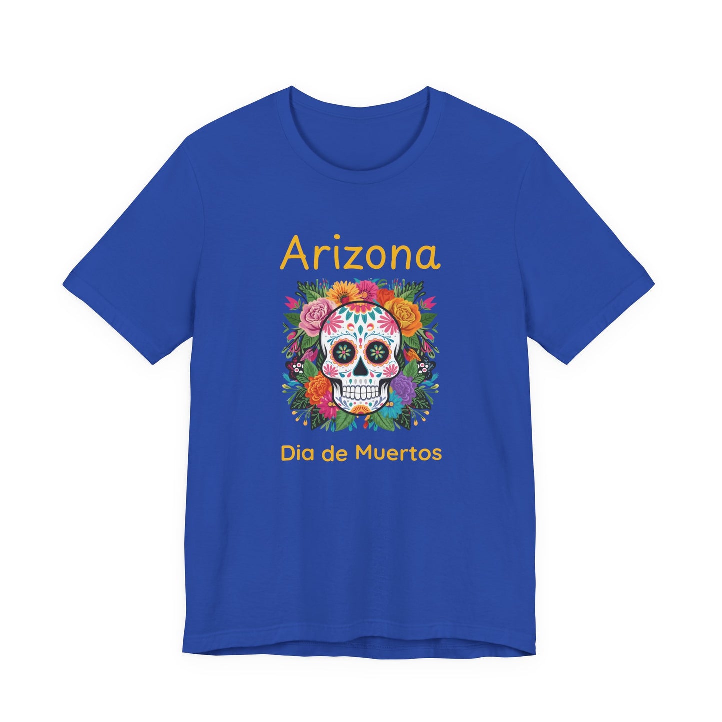 Dia de Muertos Unisex Tee, Arizona Skull Shirt, Day of the Dead Apparel, Festival T-Shirt,  Celebration Top