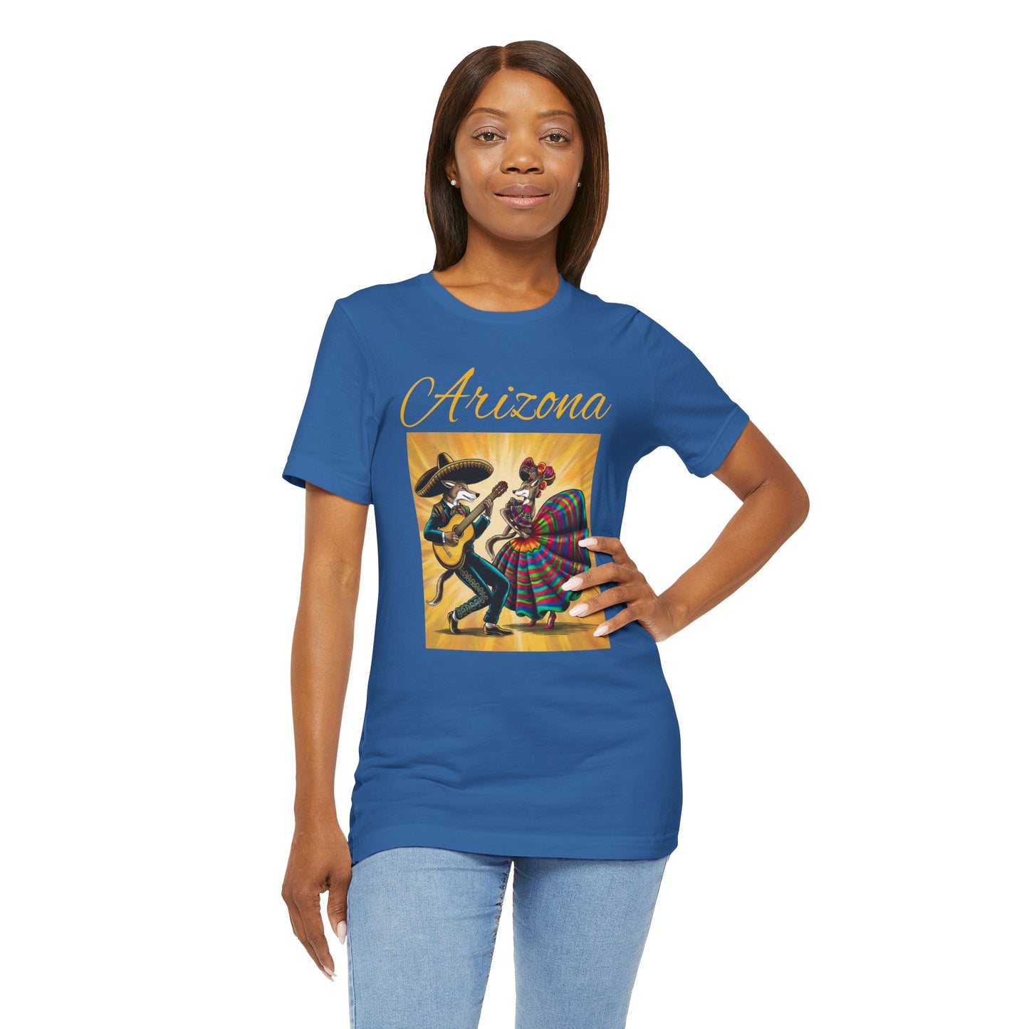 Arizona Fiesta Unisex Jersey Tee - Celebratory T-Shirt for Culture Lovers, Perfect for Parties, Gifts, Summer Festivals, and Day of the Dead