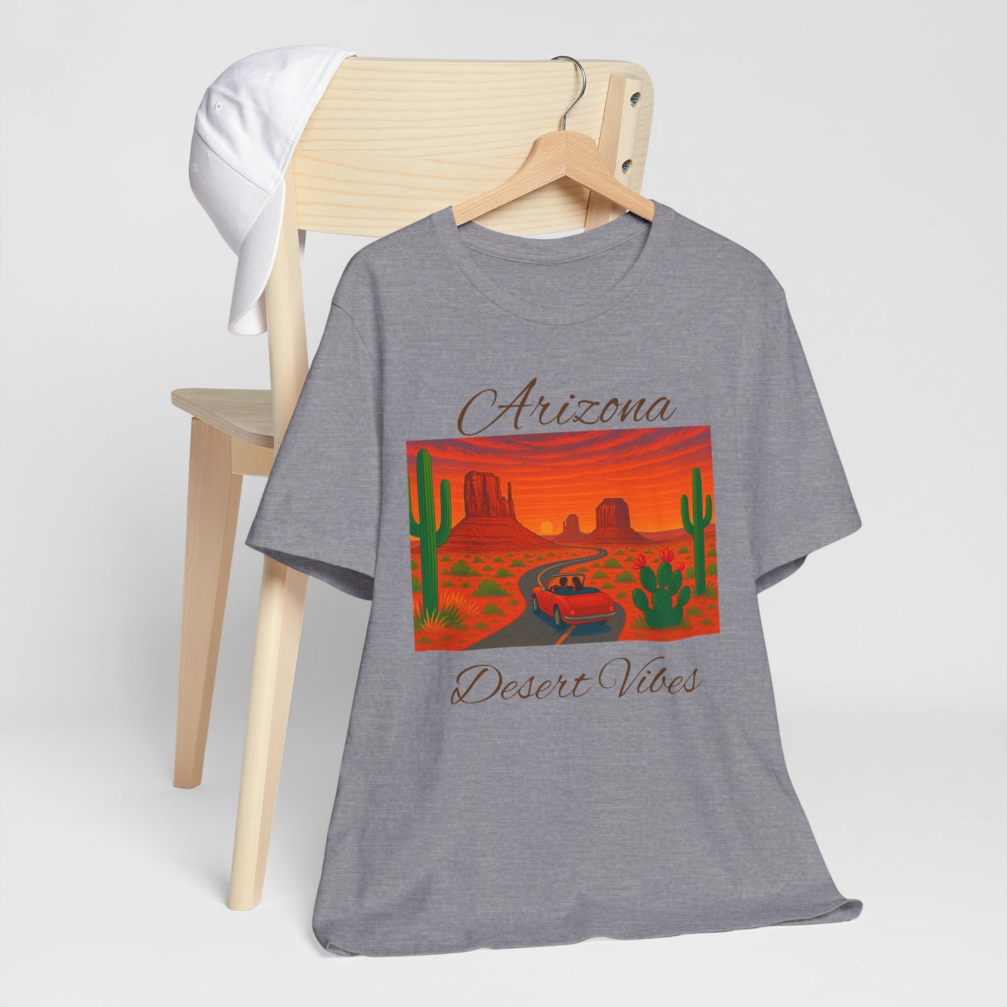 Arizona Desert Vibes Tee - Unisex Jersey Short Sleeve Tee, Vacation Shirt, Southwest Style T-Shirt, Travel Apparel, Gift for Nature Lovers