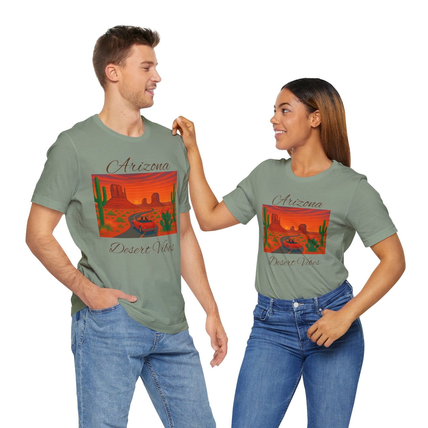 Arizona Desert Vibes Tee - Unisex Jersey Short Sleeve Tee, Vacation Shirt, Southwest Style T-Shirt, Travel Apparel, Gift for Nature Lovers
