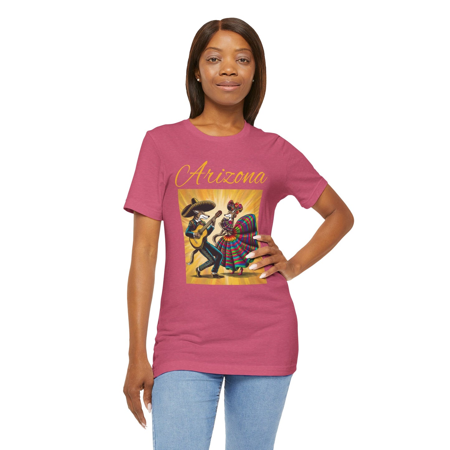 Arizona Fiesta Unisex Jersey Tee - Celebratory T-Shirt for Culture Lovers, Perfect for Parties, Gifts, Summer Festivals, and Day of the Dead