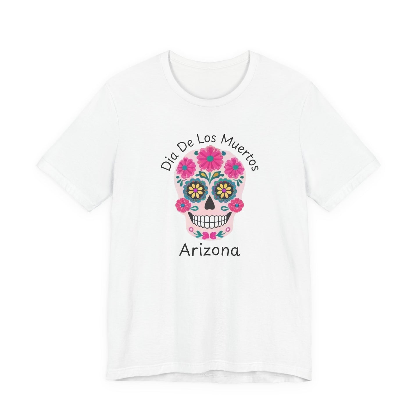 Dia de Los Muertos Sugar Skull Tee, Unisex Graphic T-Shirt for Celebrations, Halloween Shirt, Mexico Culture Apparel, Personalized Gift