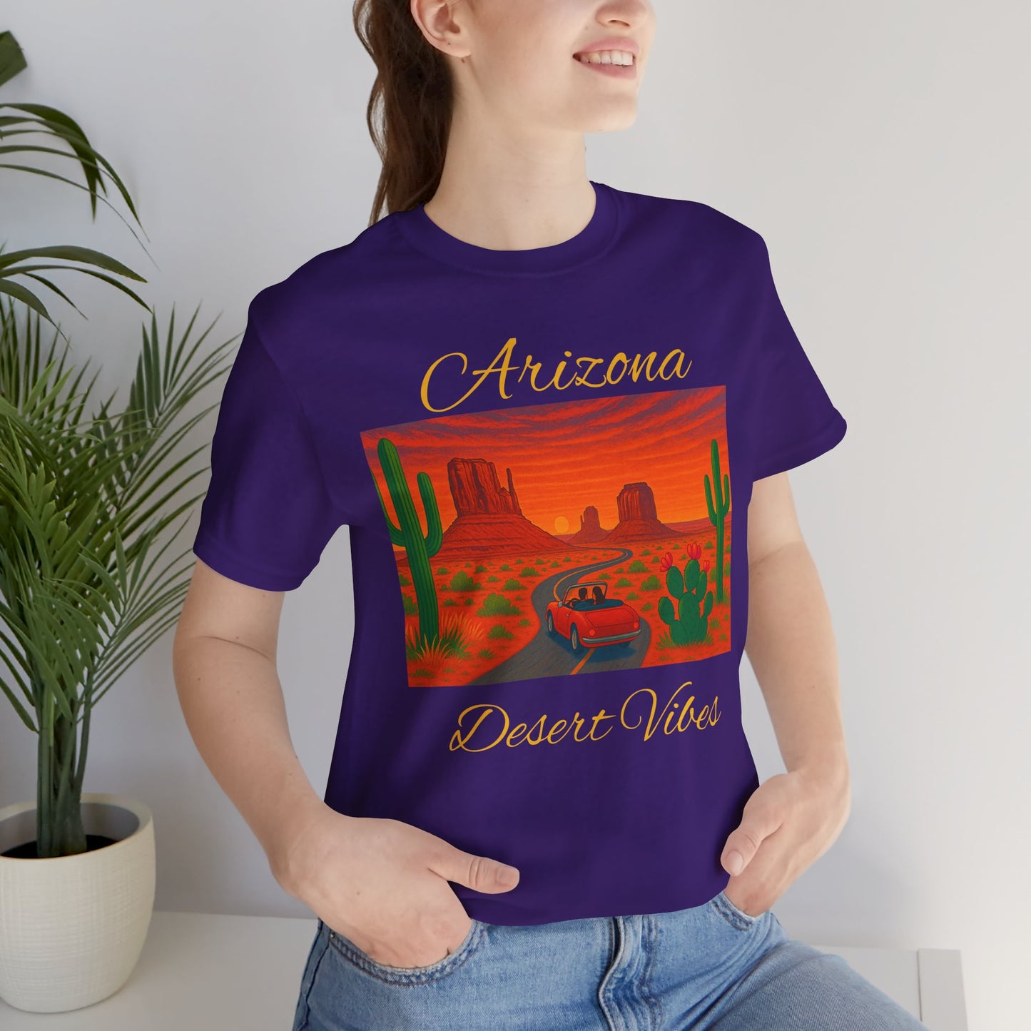Arizona Desert Vibes Tee - Unisex Jersey Short Sleeve Tee, Vacation Shirt, Southwest Style T-Shirt, Travel Apparel, Gift for Nature Lovers