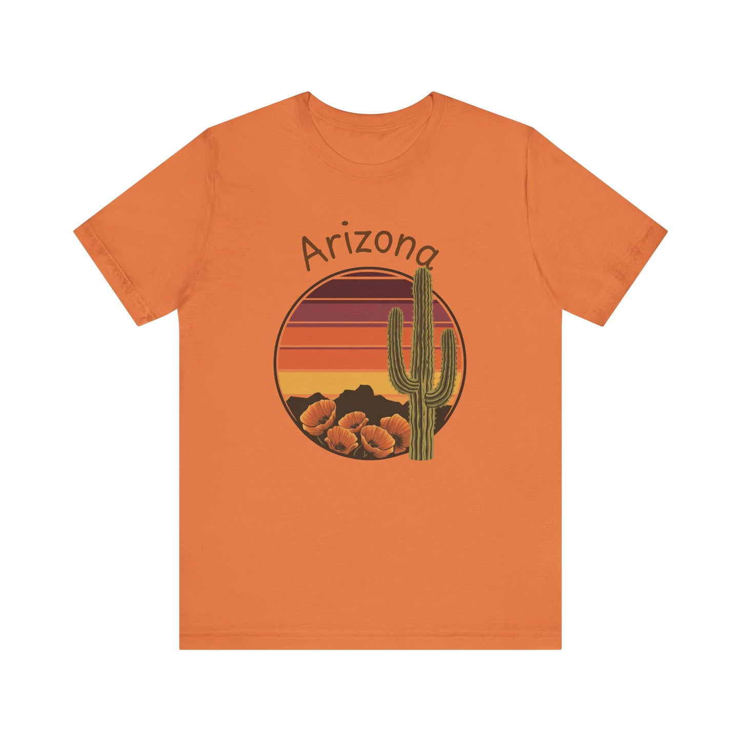 Arizona Sunset and Saguaro ,Desert Vibes Tee for Nature lovers