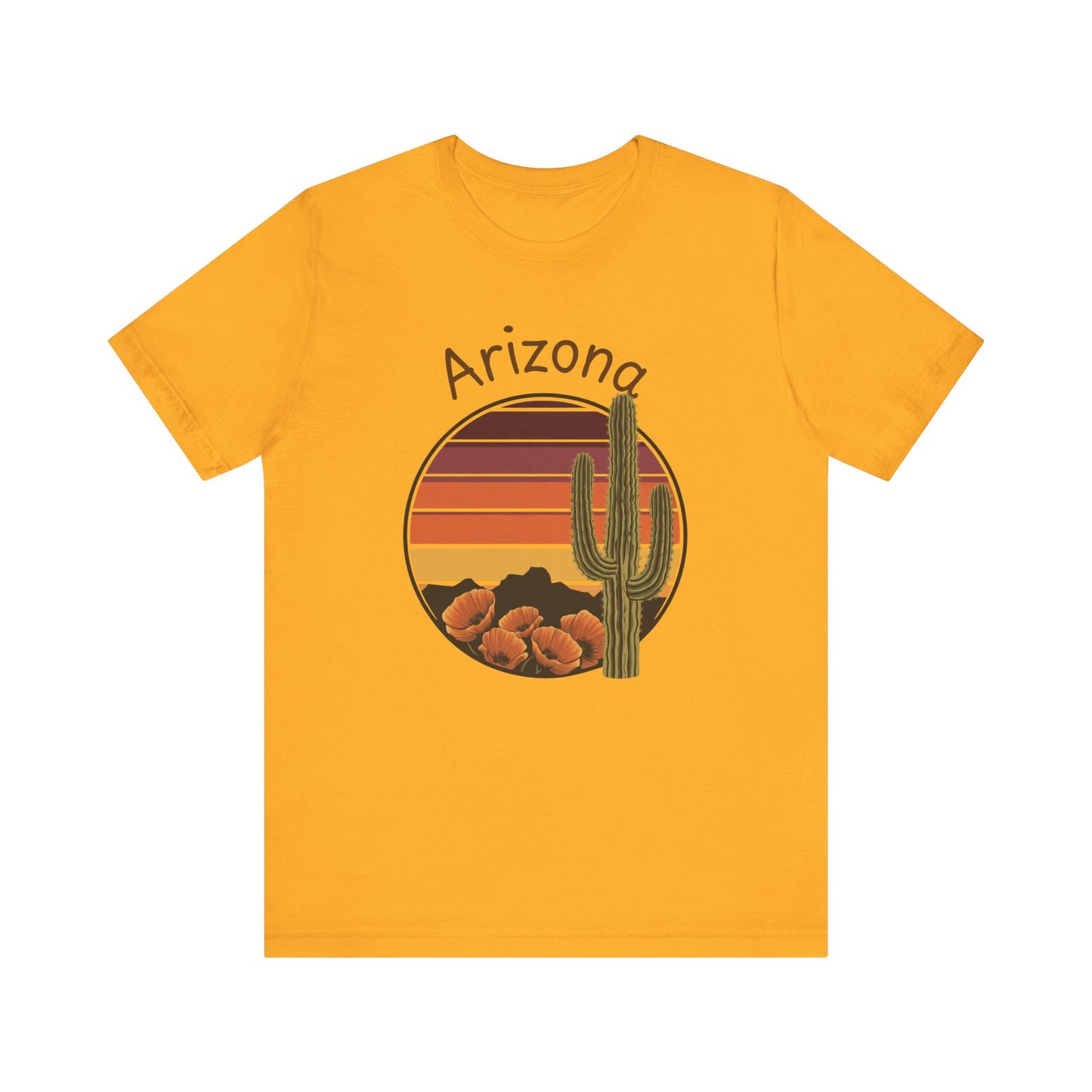 Arizona Sunset and Saguaro ,Desert Vibes Tee for Nature lovers