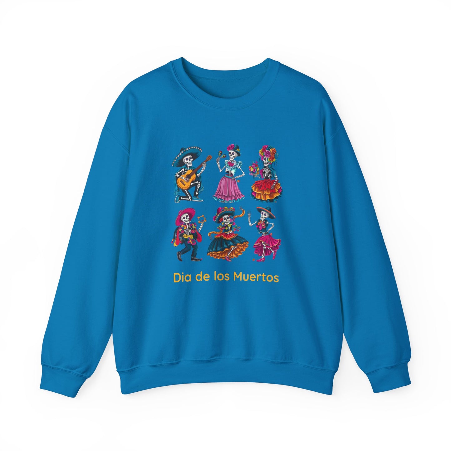 Dia de los Muertos Crewneck Sweatshirt, Cozy Halloween Sweatshirt, Unisex Sweatshirt, Festival Apparel, Mexican Cultural Celebration Clothing