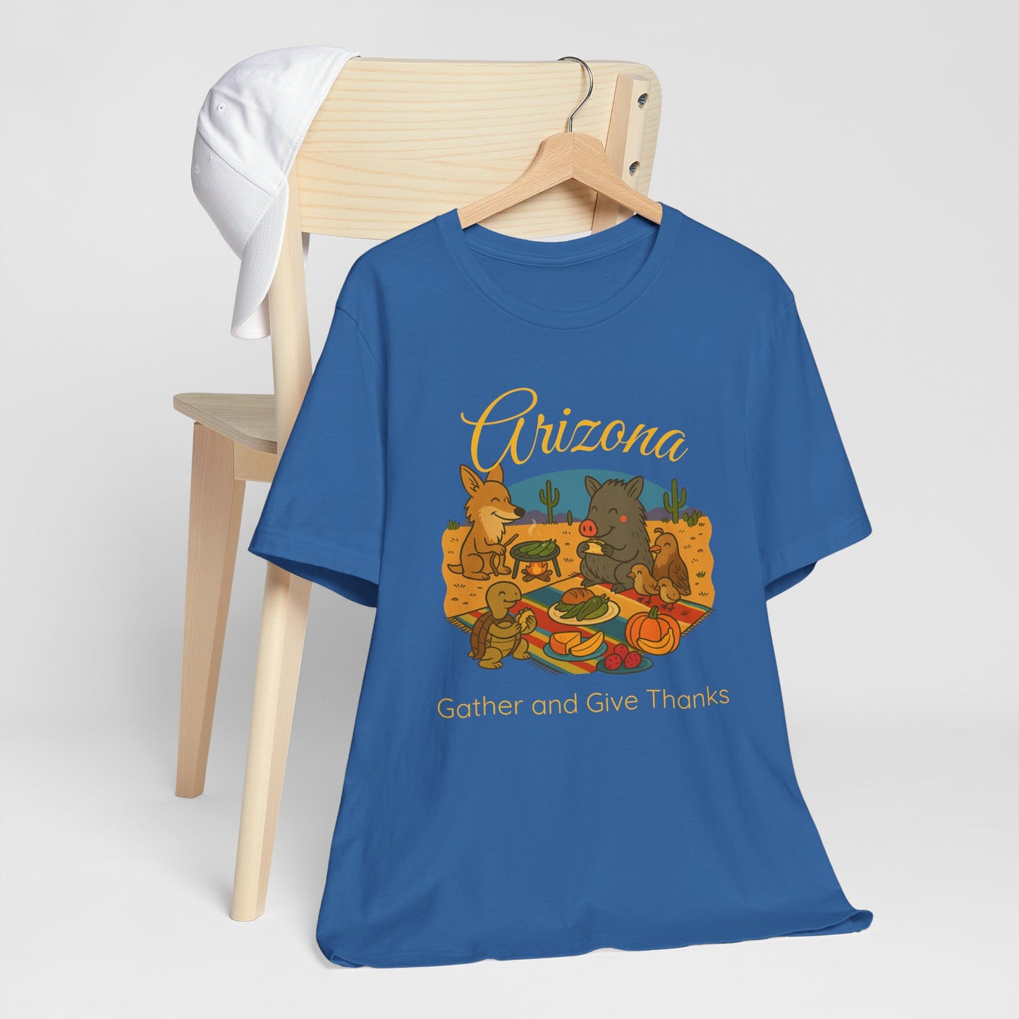 Thanksgiving Arizona Tee, Unisex T-Shirt, Fall Gather & Give Thanks Shirt, Nature Lover Gift, Casual Wear