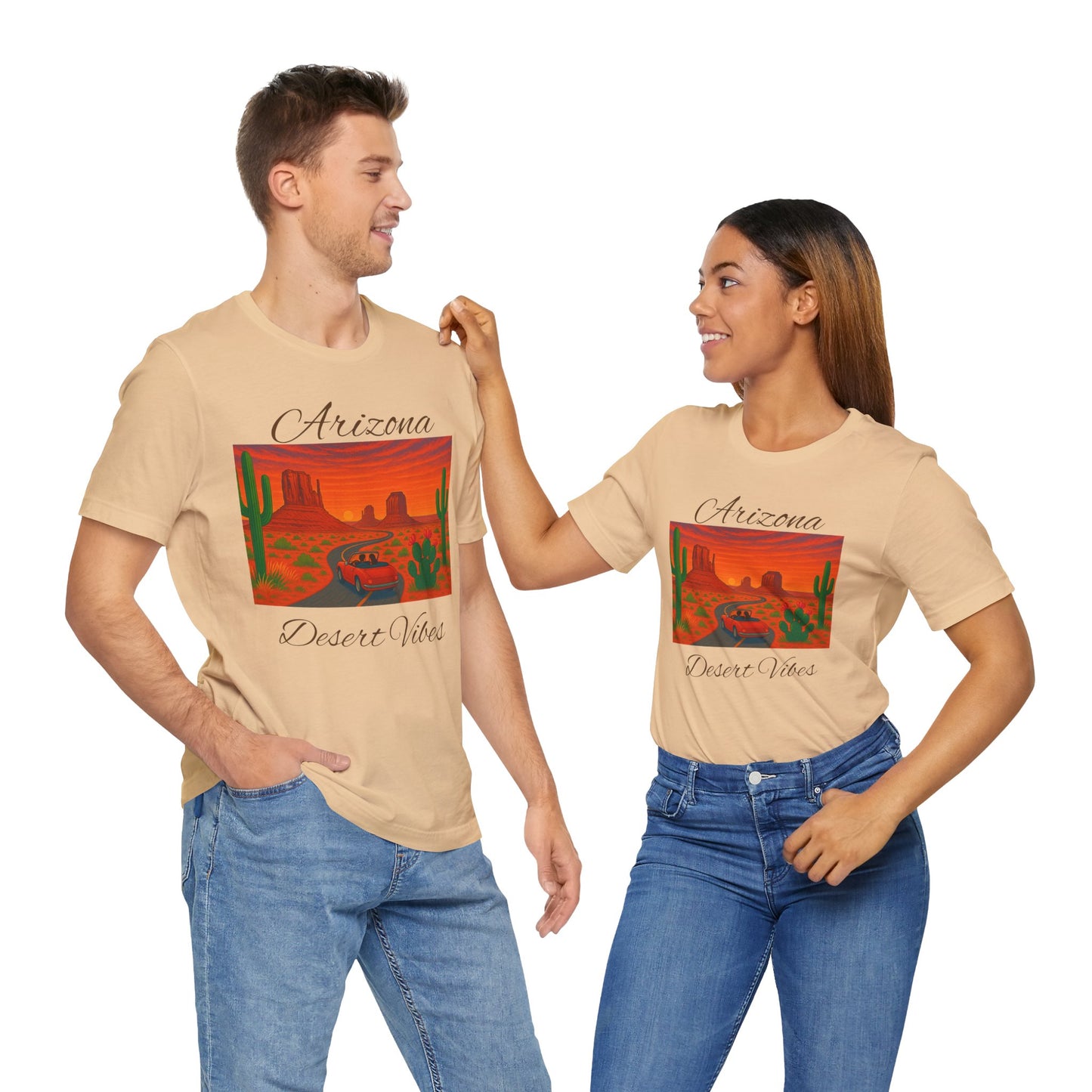 Arizona Desert Vibes Tee - Unisex Jersey Short Sleeve Tee, Vacation Shirt, Southwest Style T-Shirt, Travel Apparel, Gift for Nature Lovers