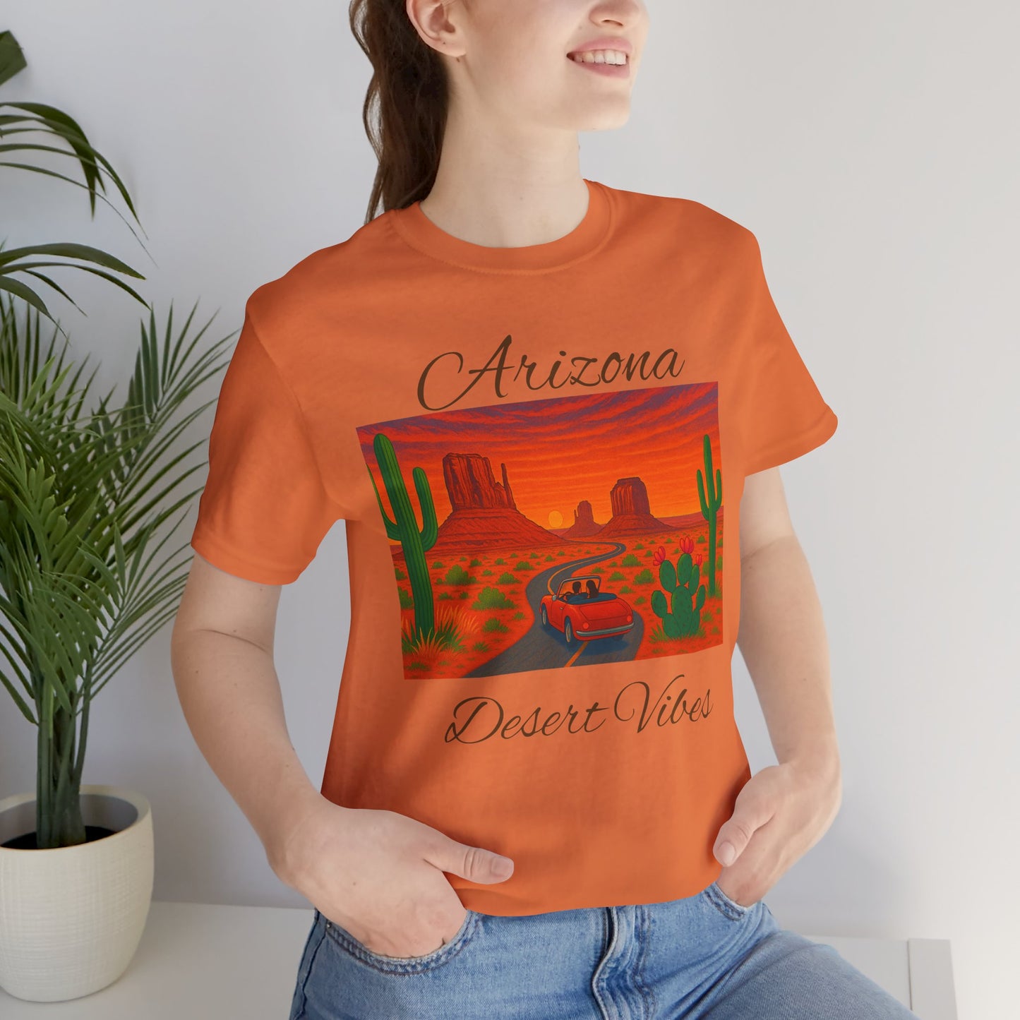 Arizona Desert Vibes Tee - Unisex Jersey Short Sleeve Tee, Vacation Shirt, Southwest Style T-Shirt, Travel Apparel, Gift for Nature Lovers