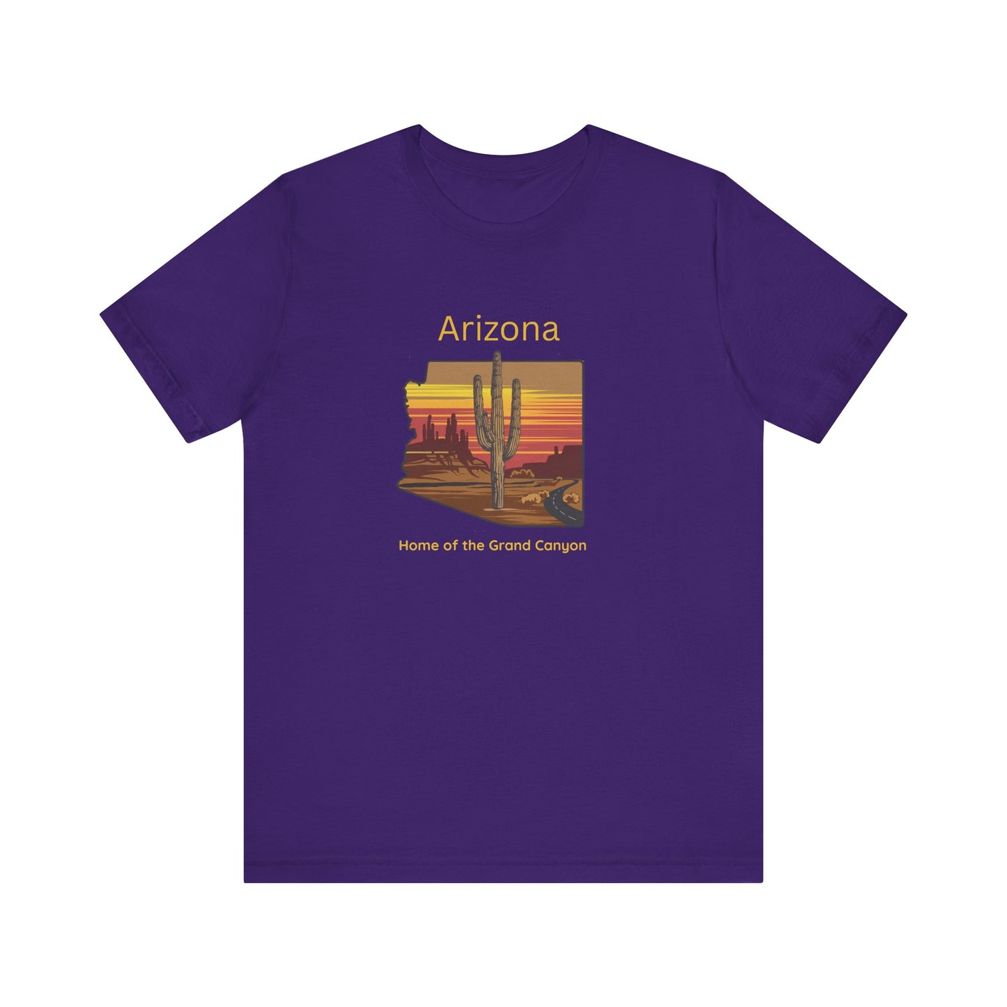 Arizona Sunset Graphic Tee, Arizona Home of the Grand Canyon Shirt, Travel Souvenir, Unisex Casual Wear, Nature Lover Gift