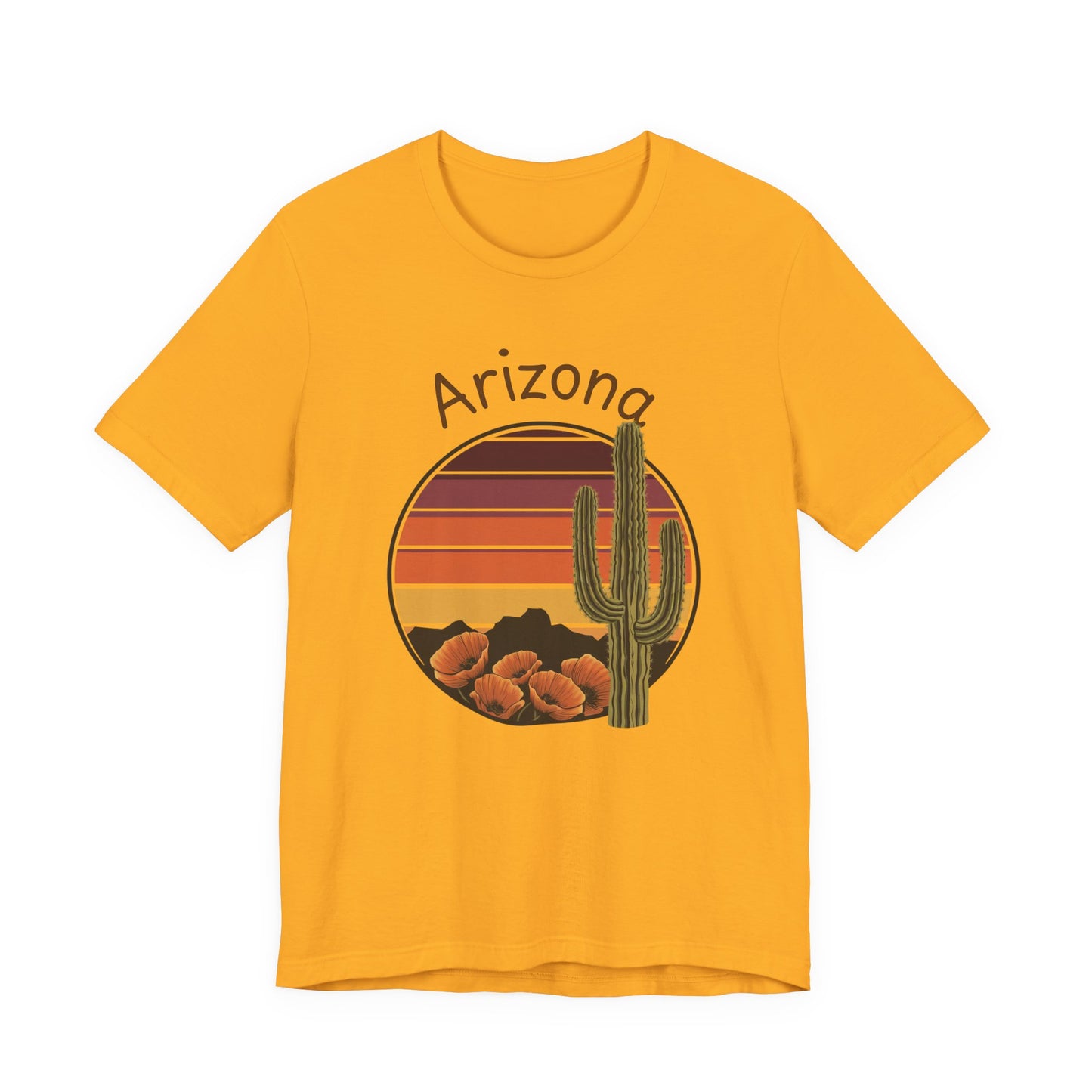 Arizona Sunset and Saguaro ,Desert Vibes Tee for Nature lovers