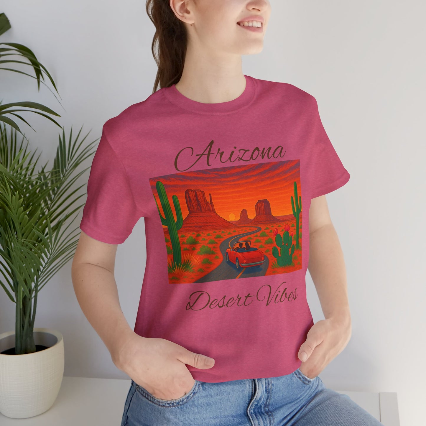 Arizona Desert Vibes Tee - Unisex Jersey Short Sleeve Tee, Vacation Shirt, Southwest Style T-Shirt, Travel Apparel, Gift for Nature Lovers