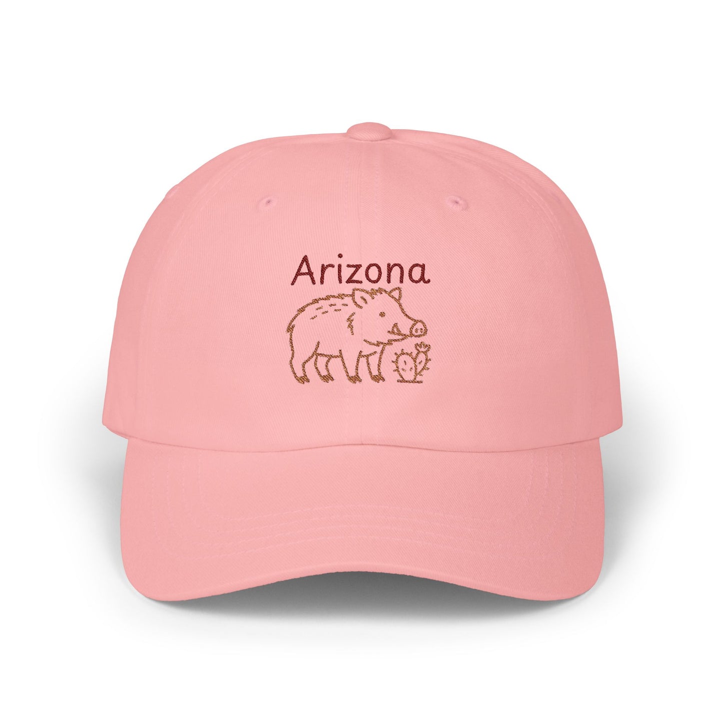 Arizona Javelina and cactus Embroidered Classic Dad Cap | Casual Summer Hat, Gift for Him, Outdoor Adventures, Travel, Fashion Accessory