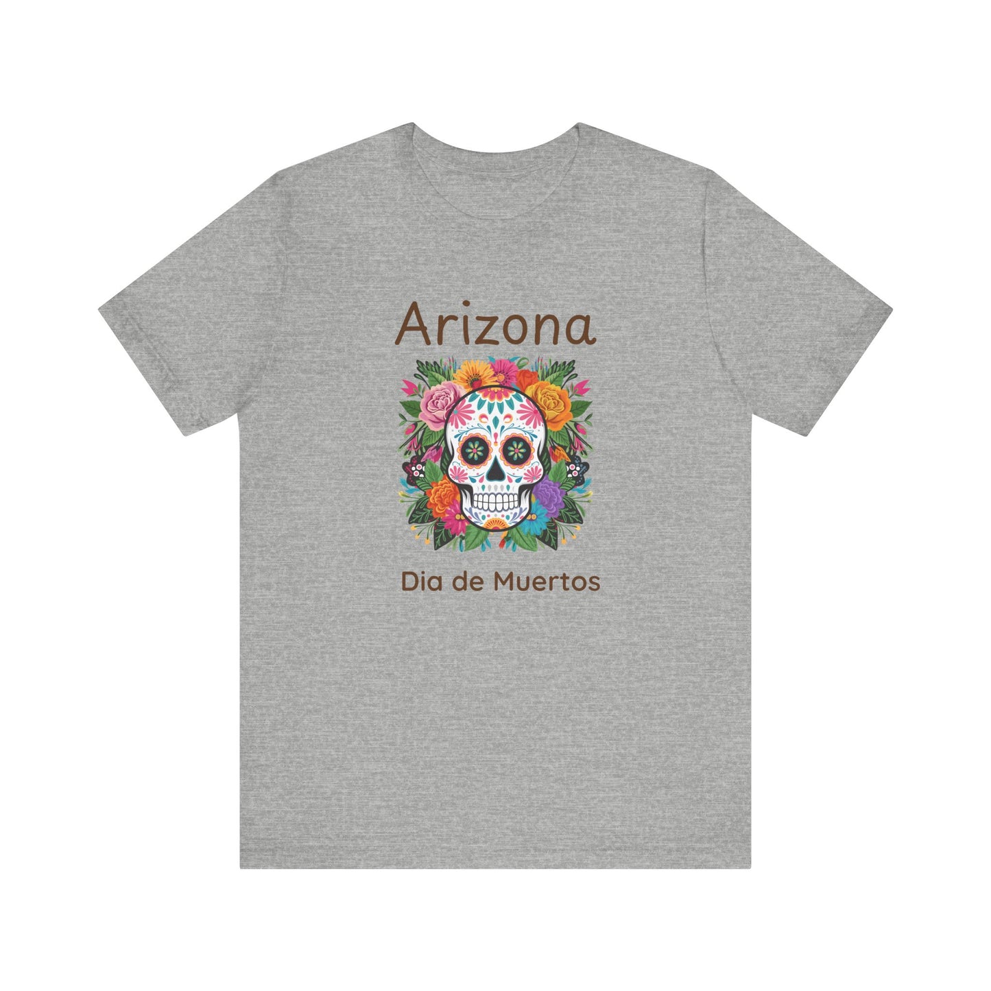 Dia de Muertos Unisex Tee, Arizona Skull Shirt, Day of the Dead Apparel, Festival T-Shirt,  Celebration Top
